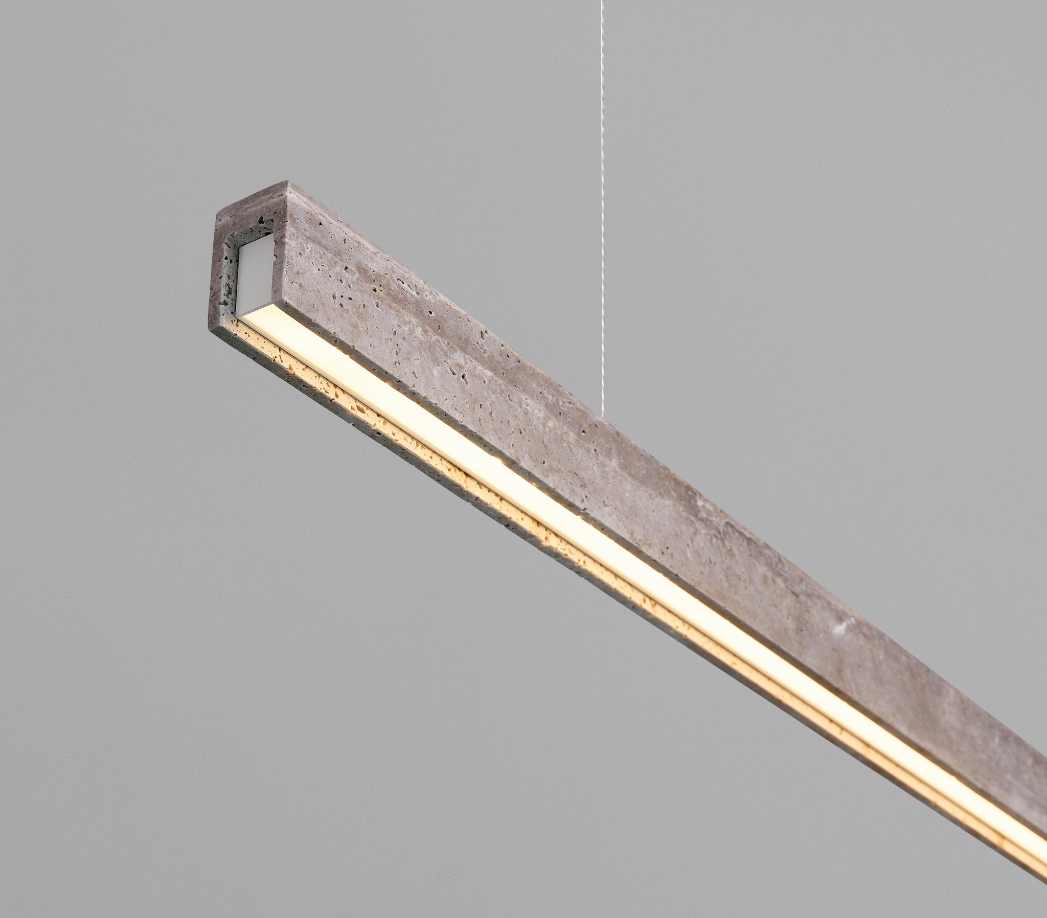 Antonio Chandelier Travertin Bronze