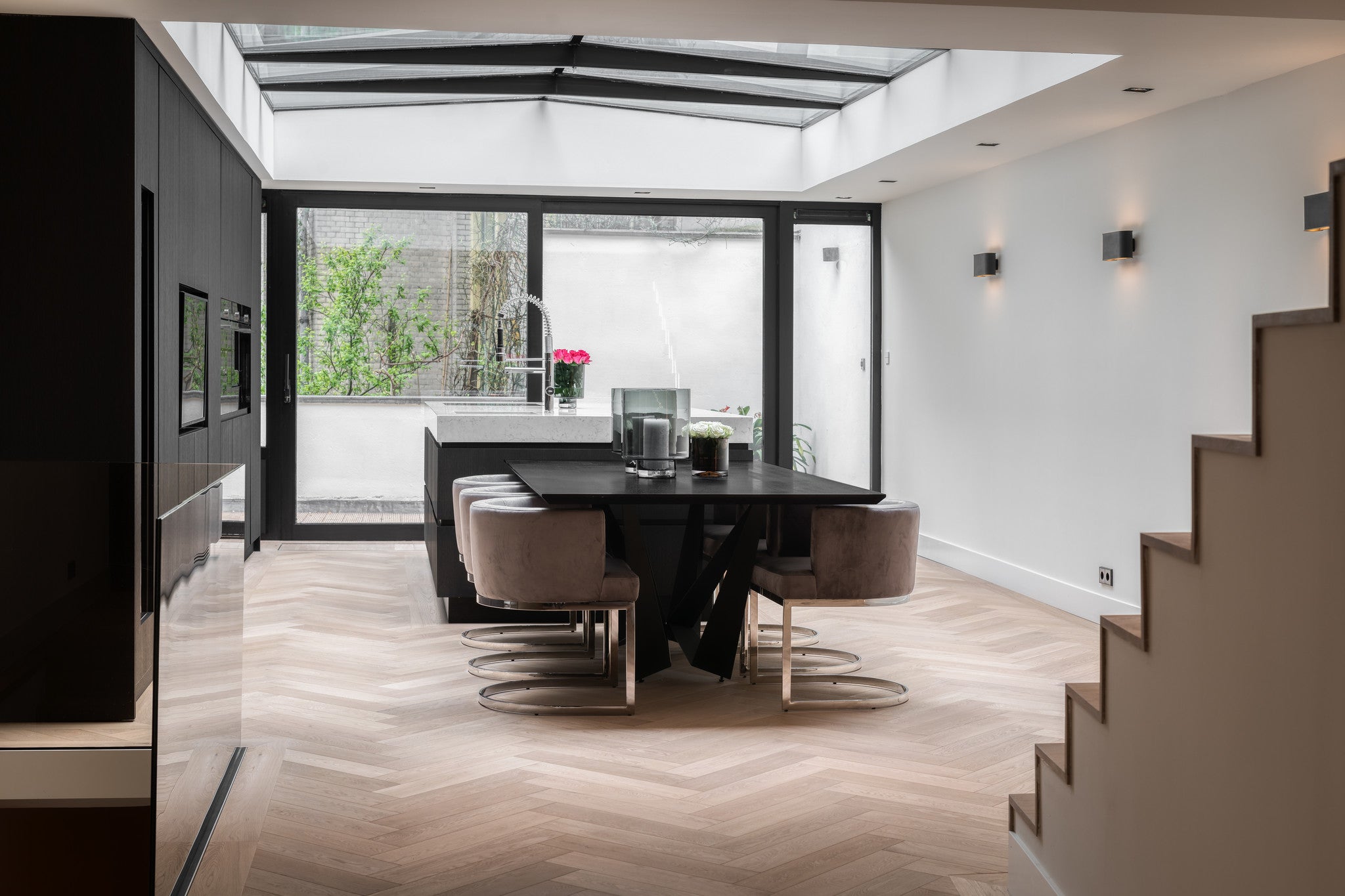 SPADON Dining Table 240cm Charcoal Oak - outlet