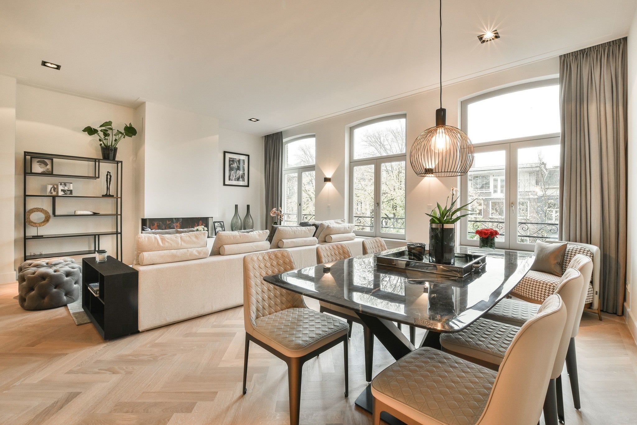 Milano Dining Table Antracite Marble