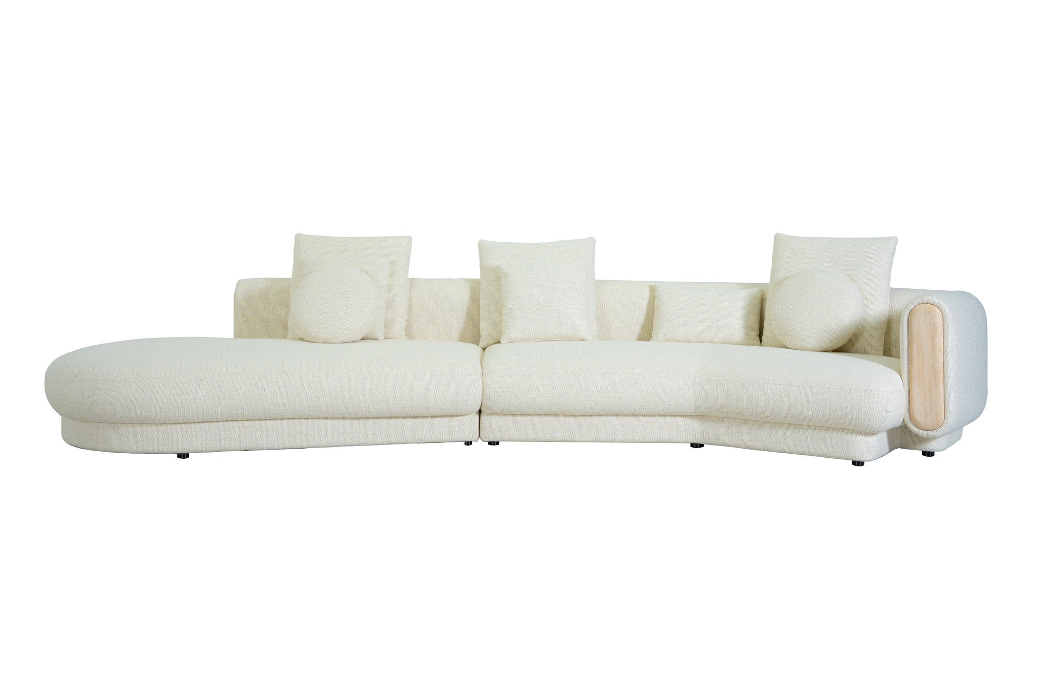 Tarida Sofa Right Arm Travertin