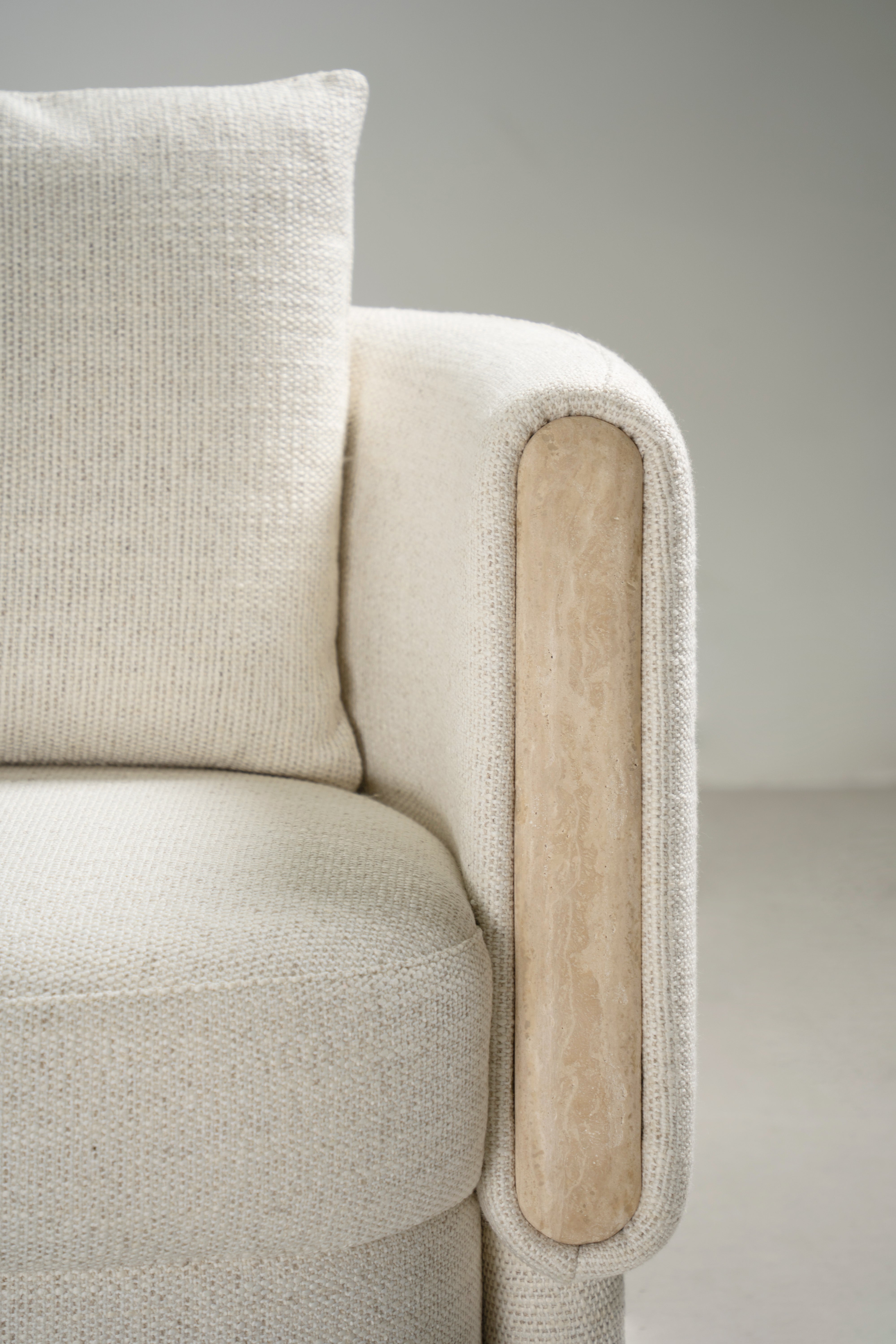 Tarida Arm Chair Travertin