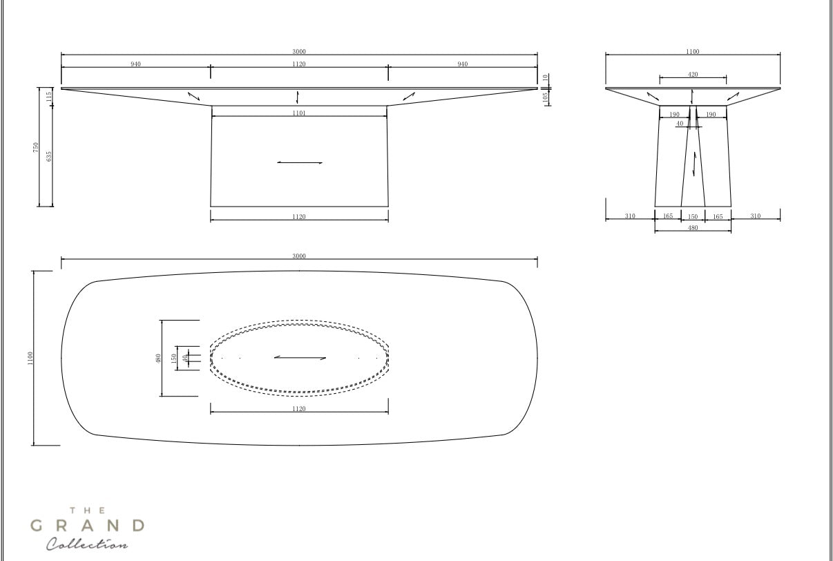 AMALFI Dining Table Rectangular