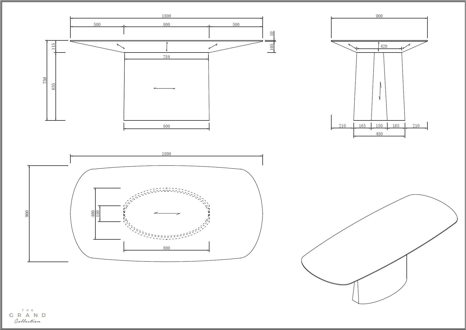 AMALFI Dining Table Rectangular