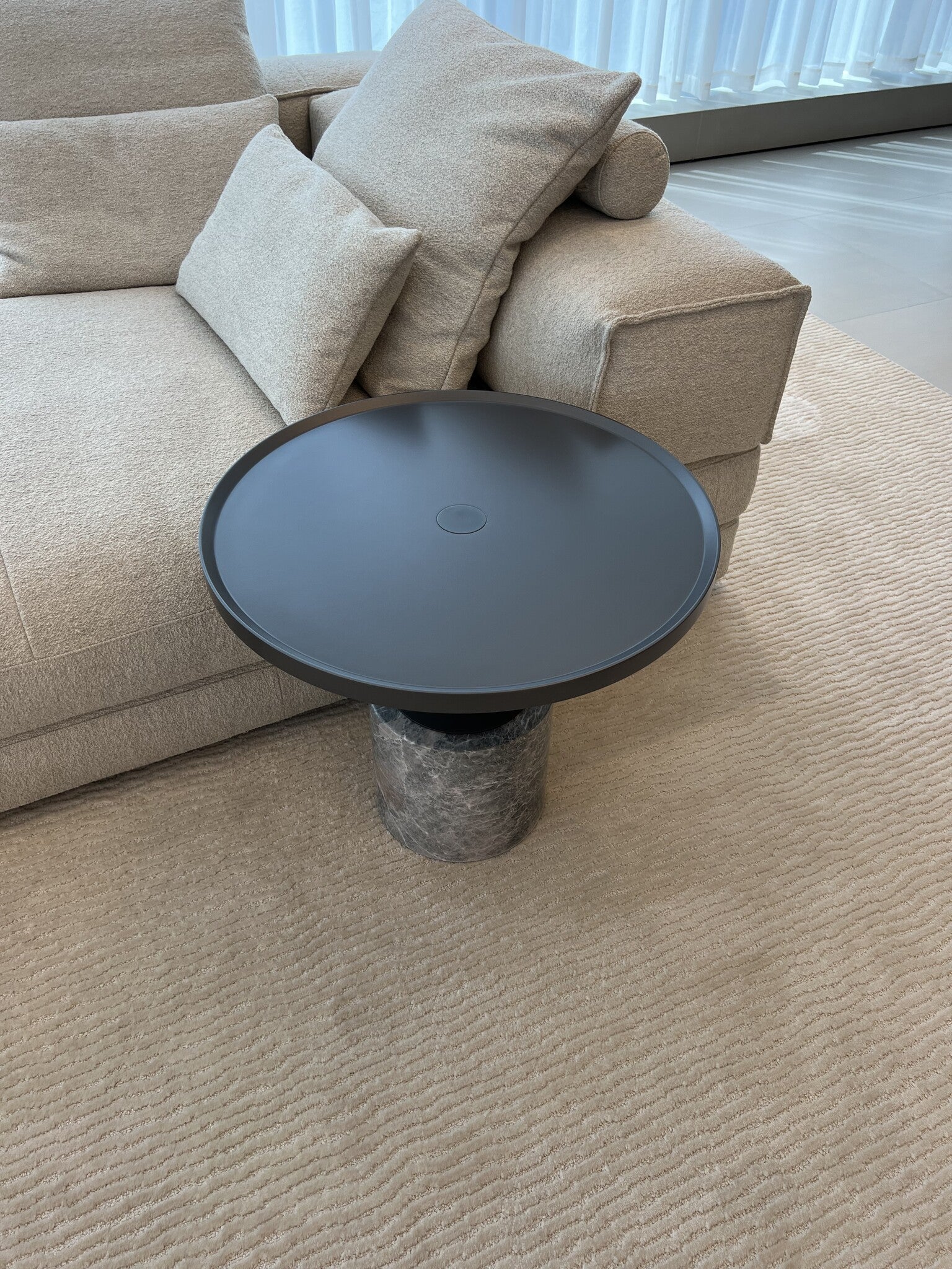 LAURO End Table Marble Fior di Bosco