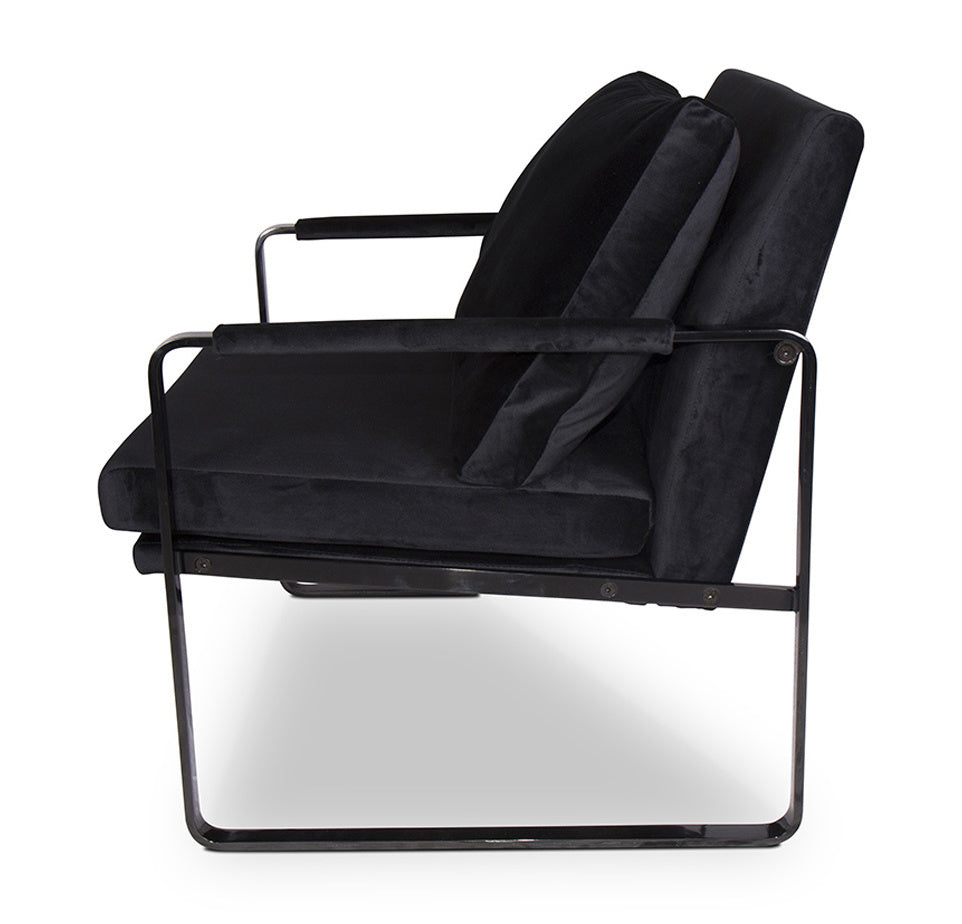 MILO Arm Chair Black Velvet