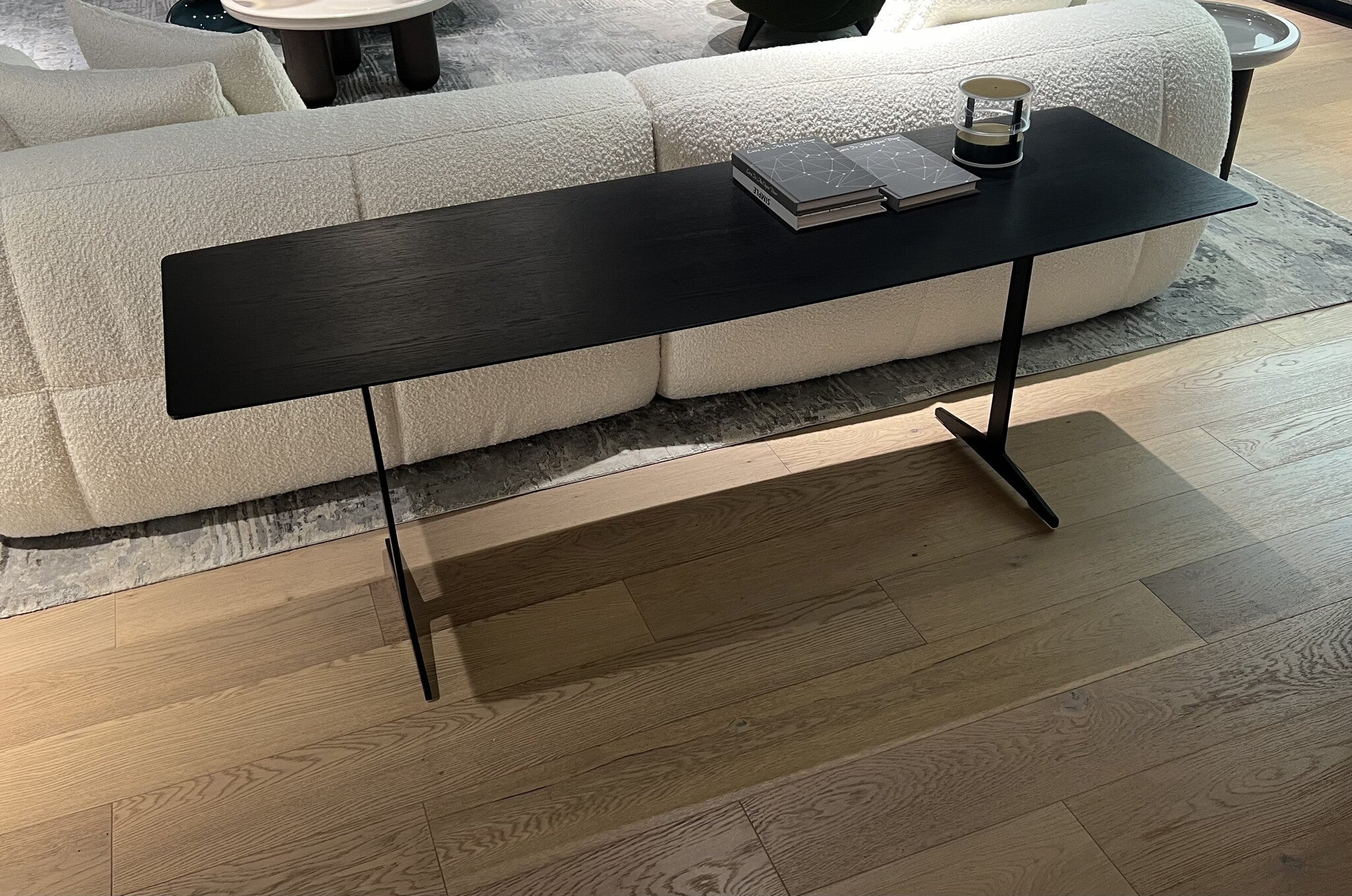 Manhattan Console Charcoal Oak 160