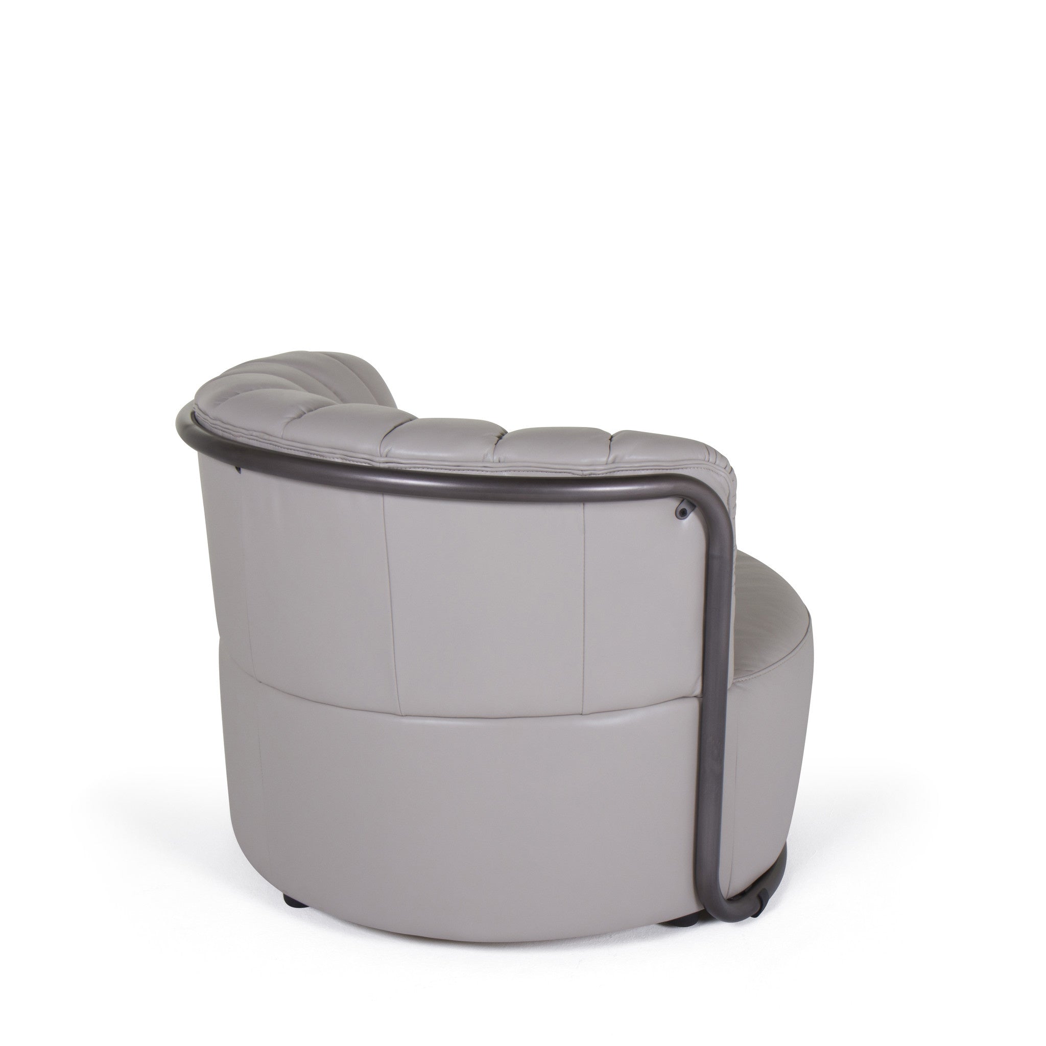 MONTI Arm Chair Cappuccino White Leather