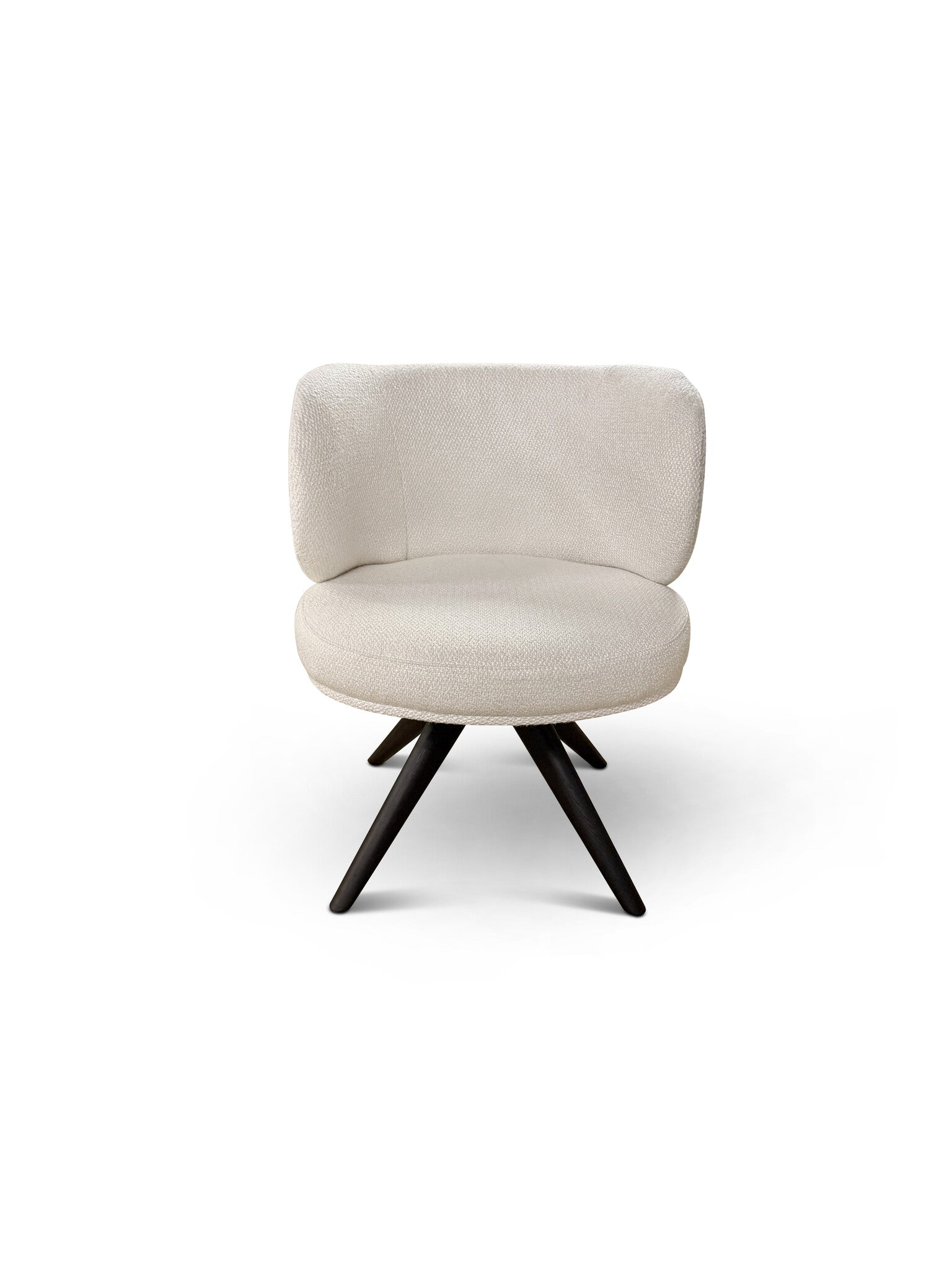RICARDO Dining Swivel Chair White Beige
