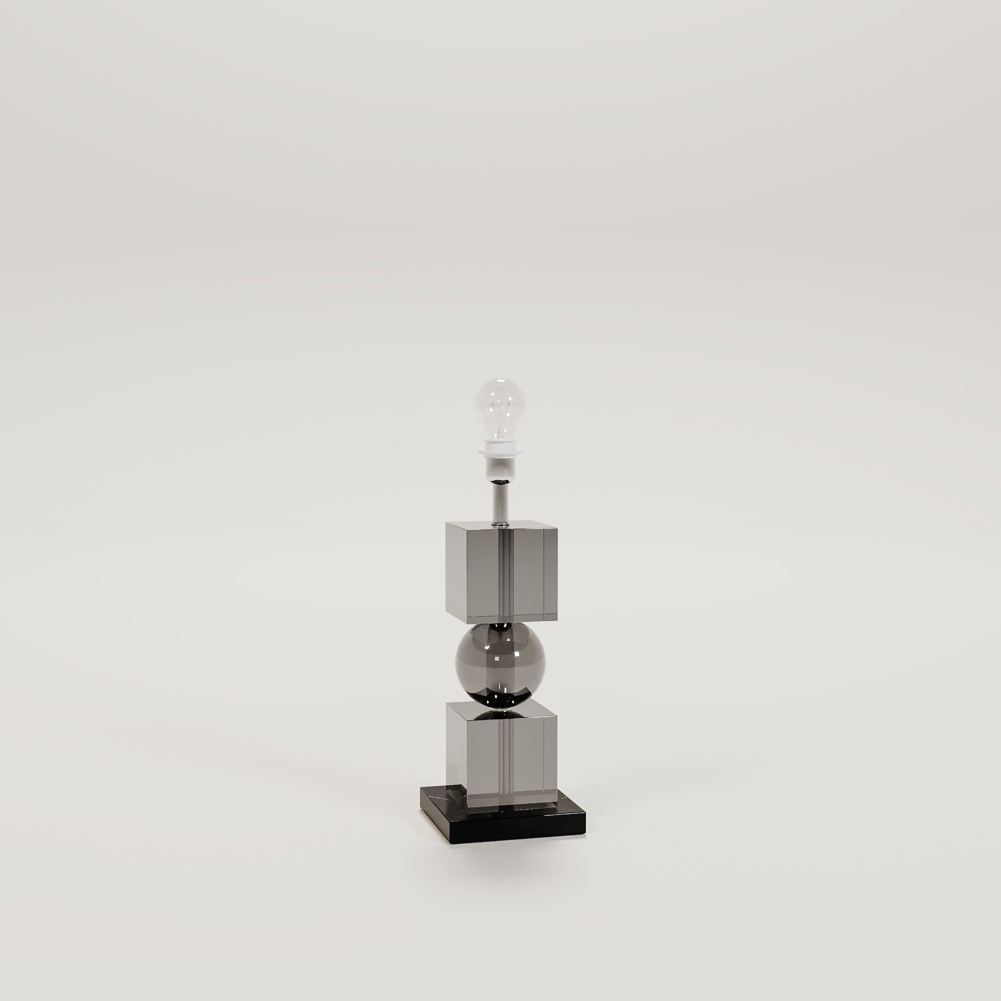LONDON Table Lamp Smoke Glass