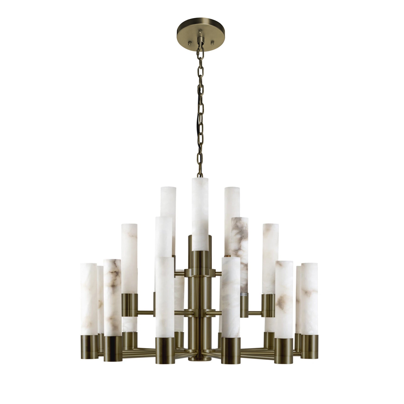 LUCIENNE Chandelier Alabaster Bronze
