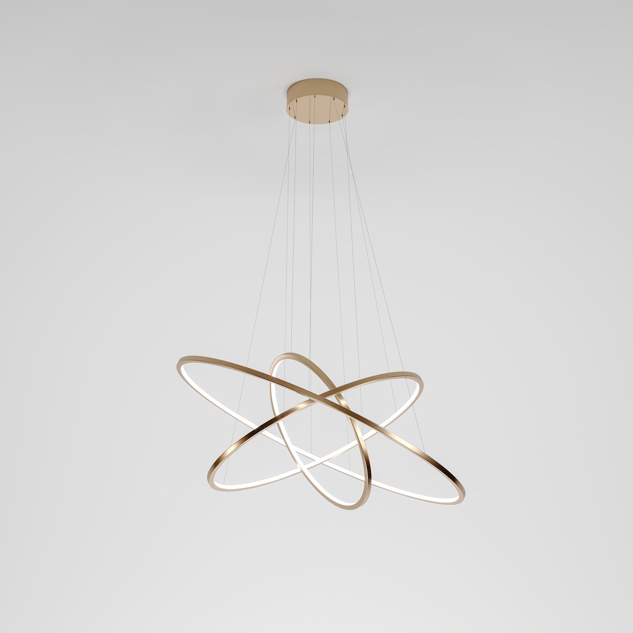 HALO RING THREE Ceiling Light Brushed Copper