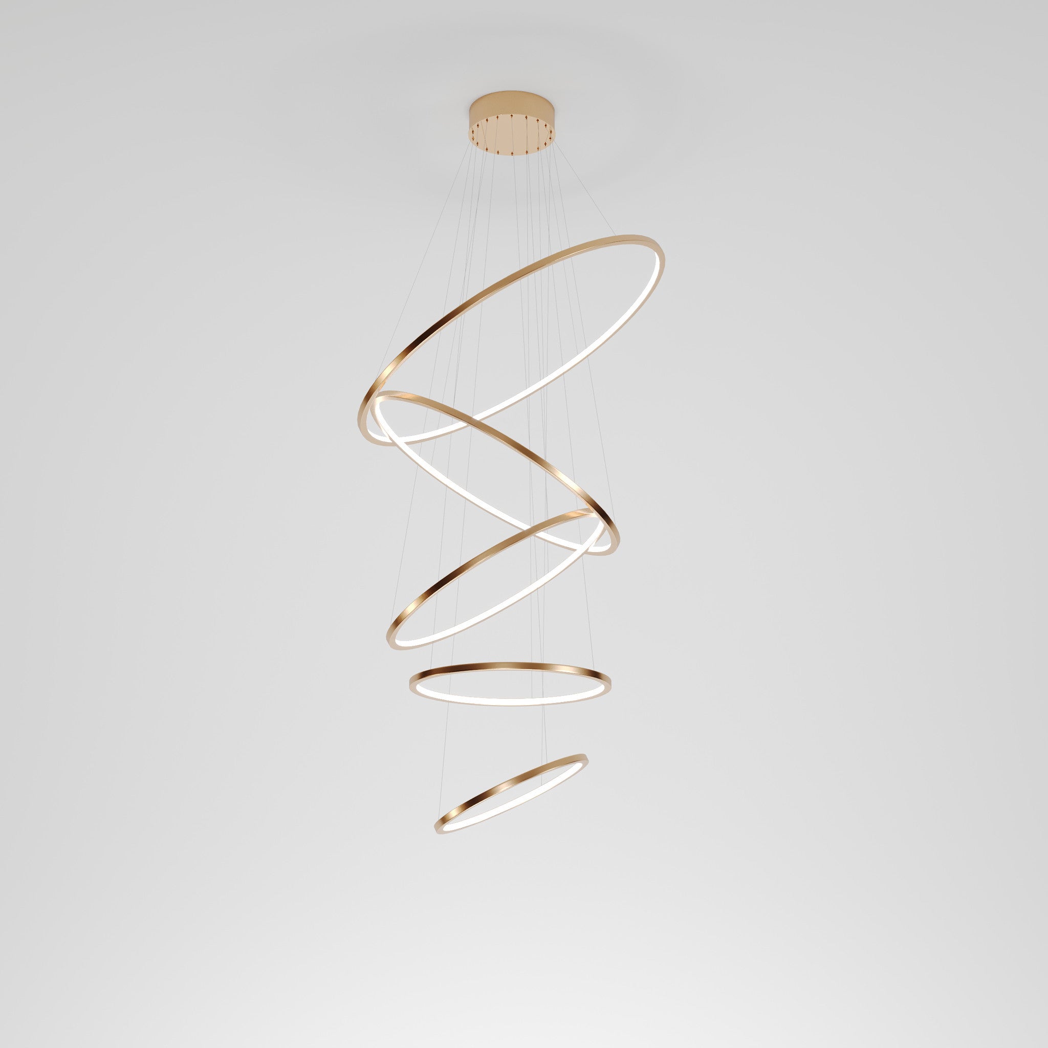 HALO RING FIVE Ceiling Light Brushed Copper