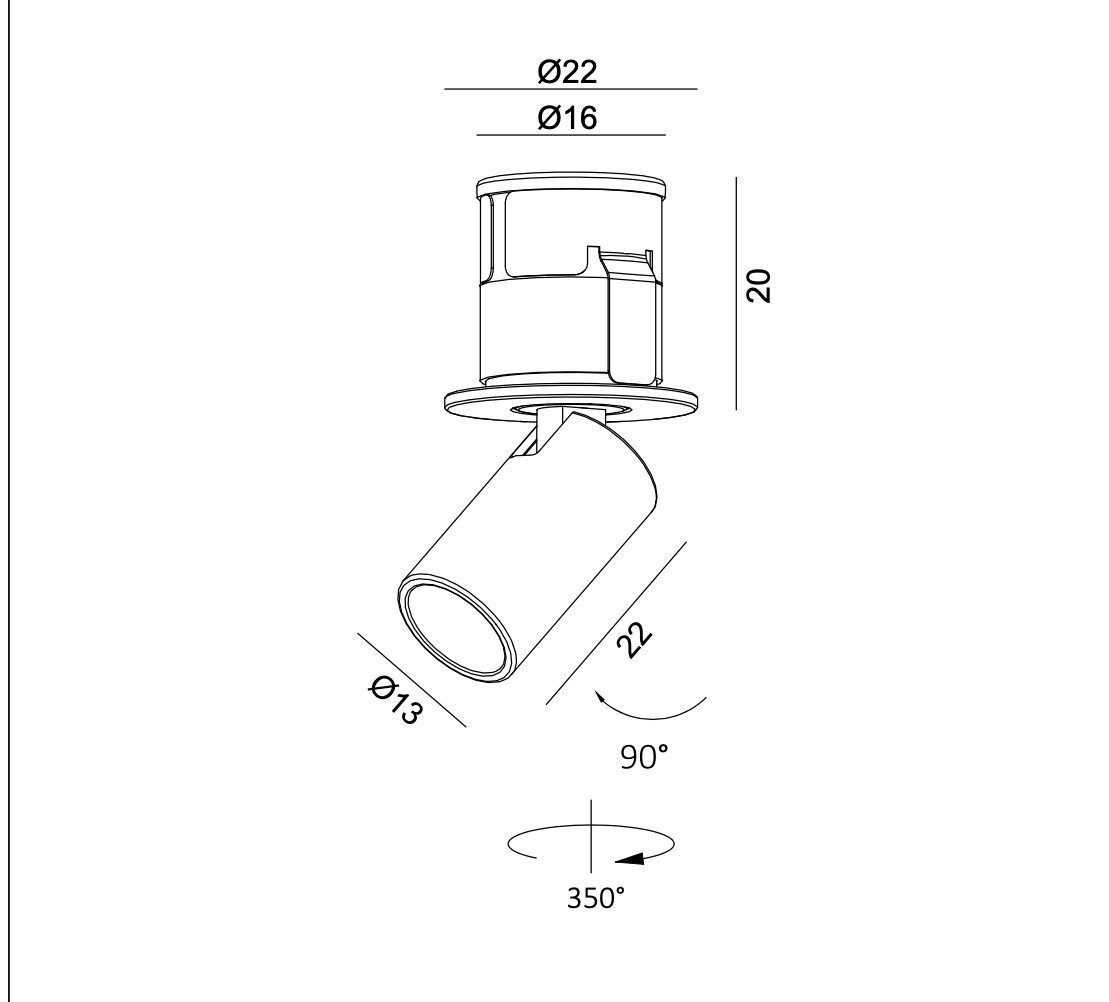 SOLE Ultra Mini Tube Spot 13mm