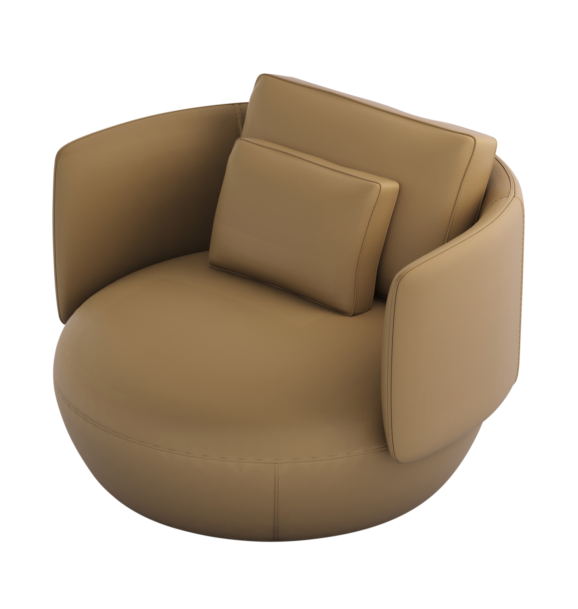 DANTE Arm Chair Full Leather Caramel