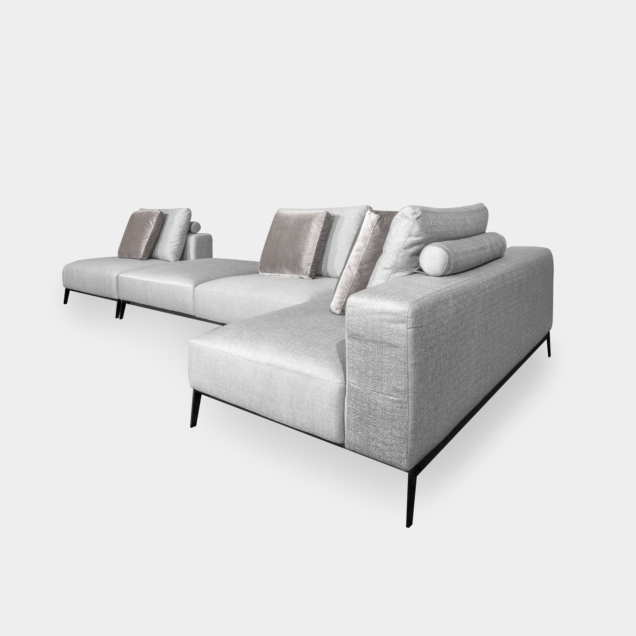 VERONA Sofa Grey Canvas Weave Fabric