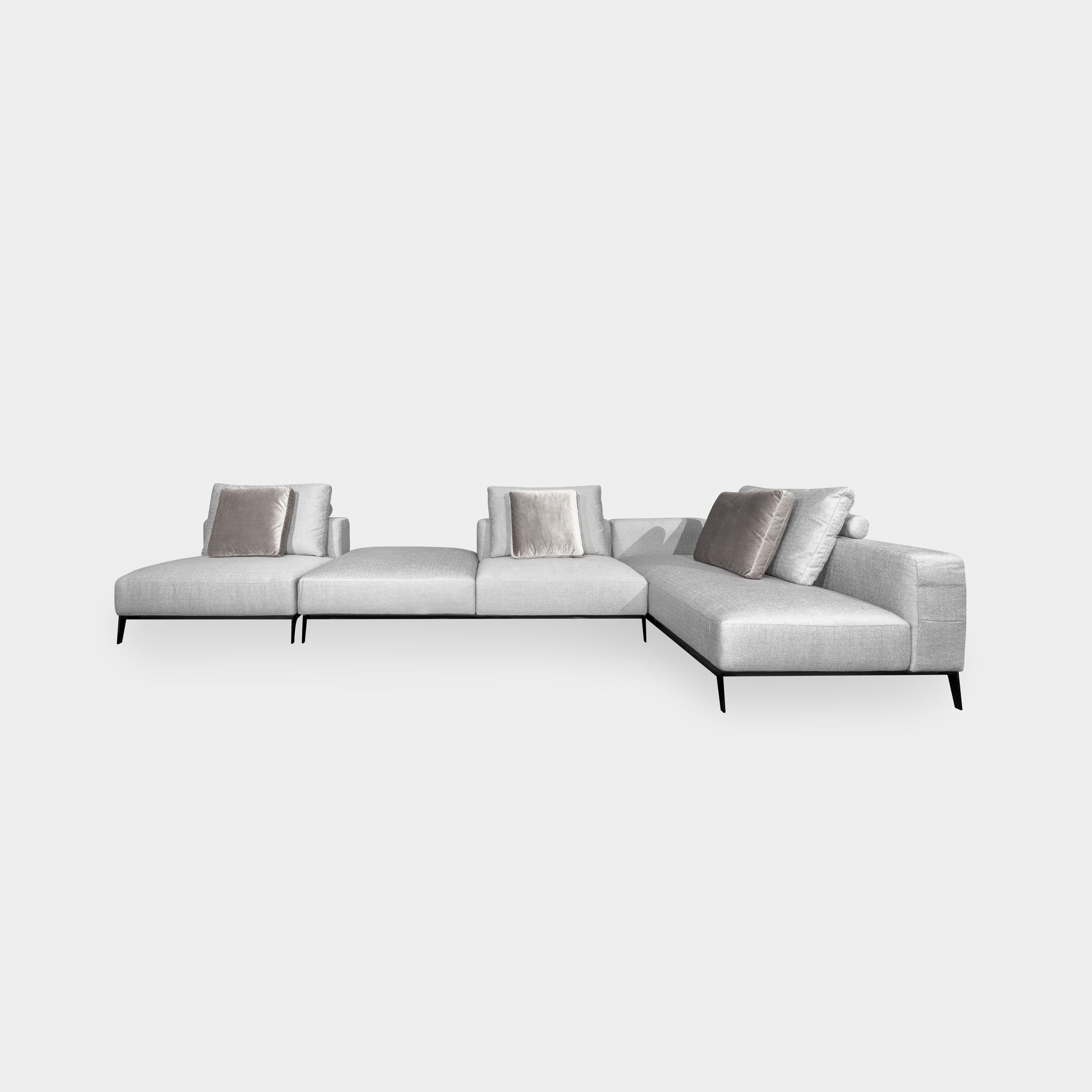 VERONA Sofa Grey Canvas Weave Fabric