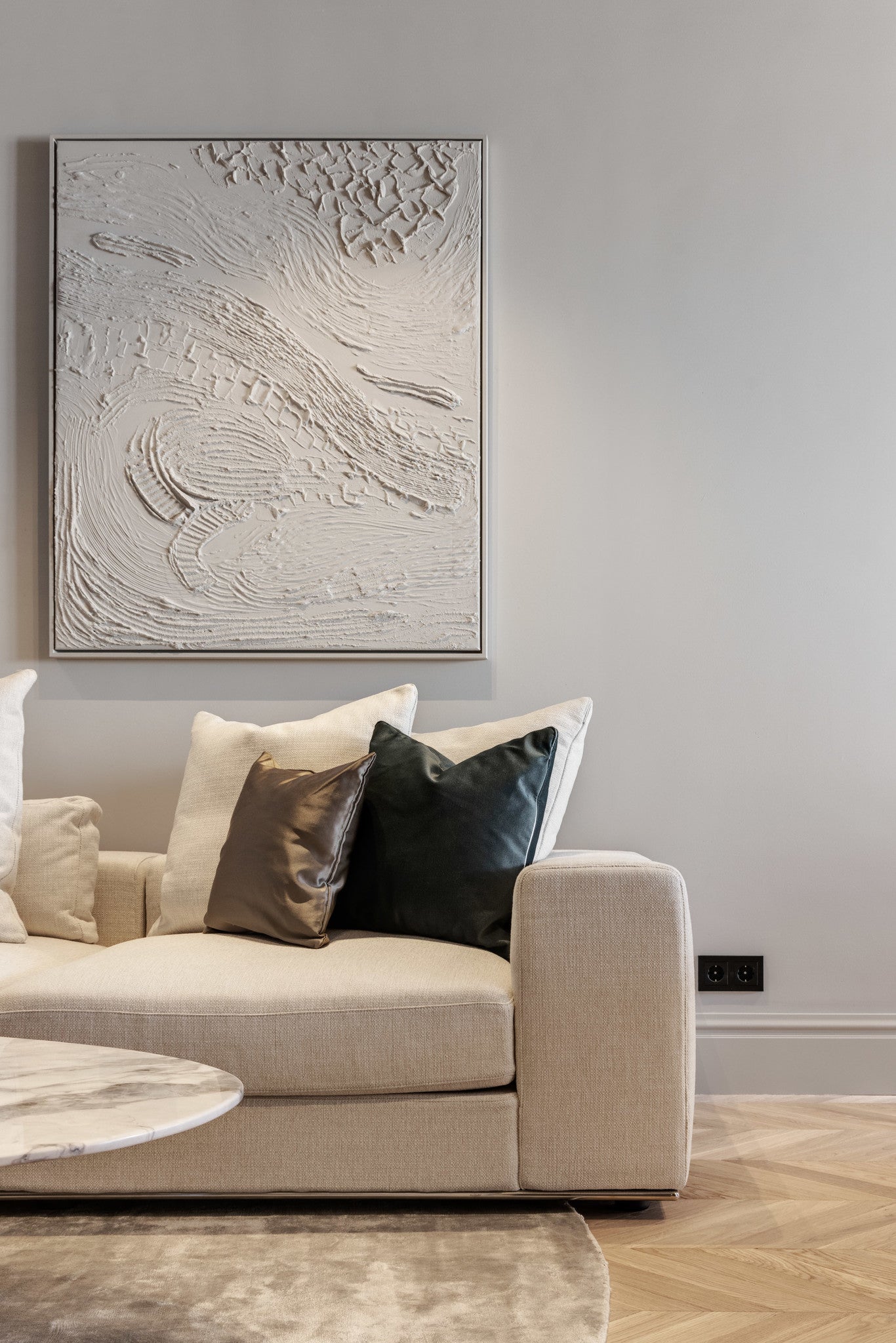 VENICE Sofa Beige 308cm