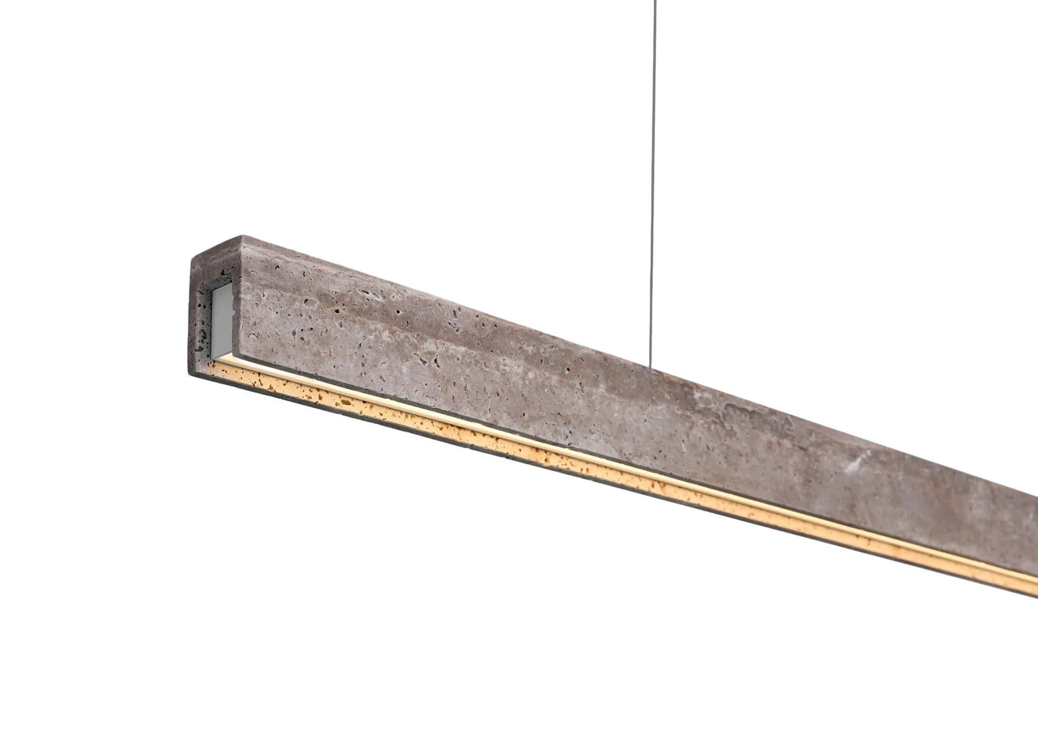 Antonio Chandelier Travertin Bronze