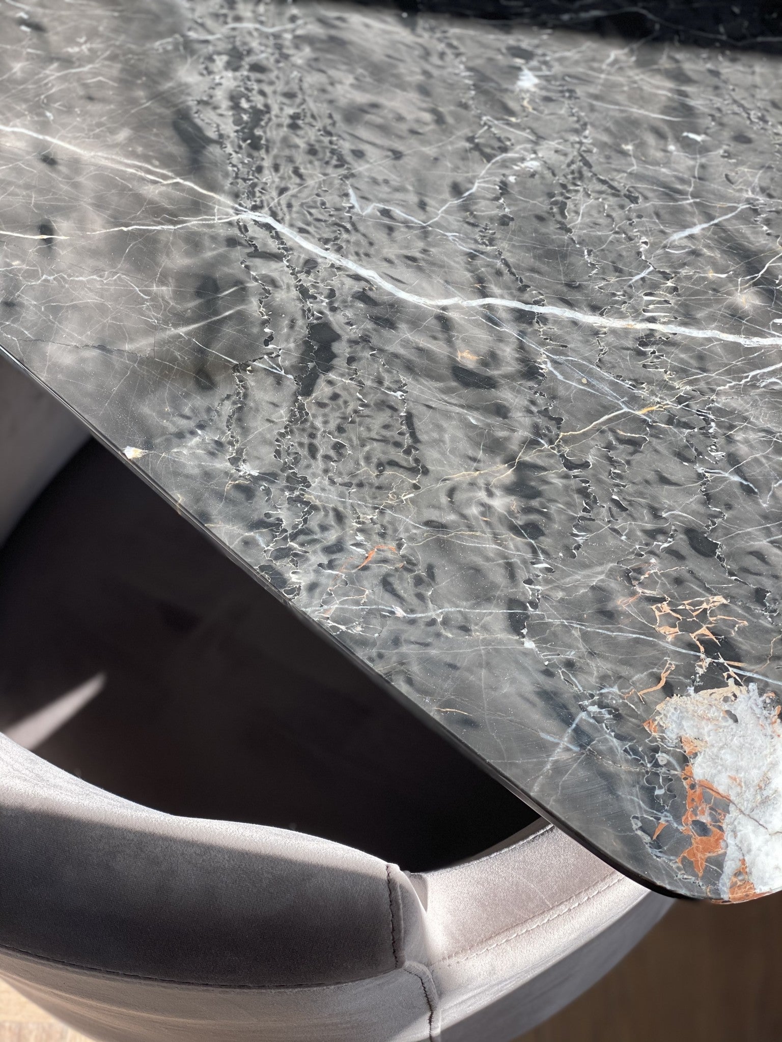Milano Dining Table Antracite Marble