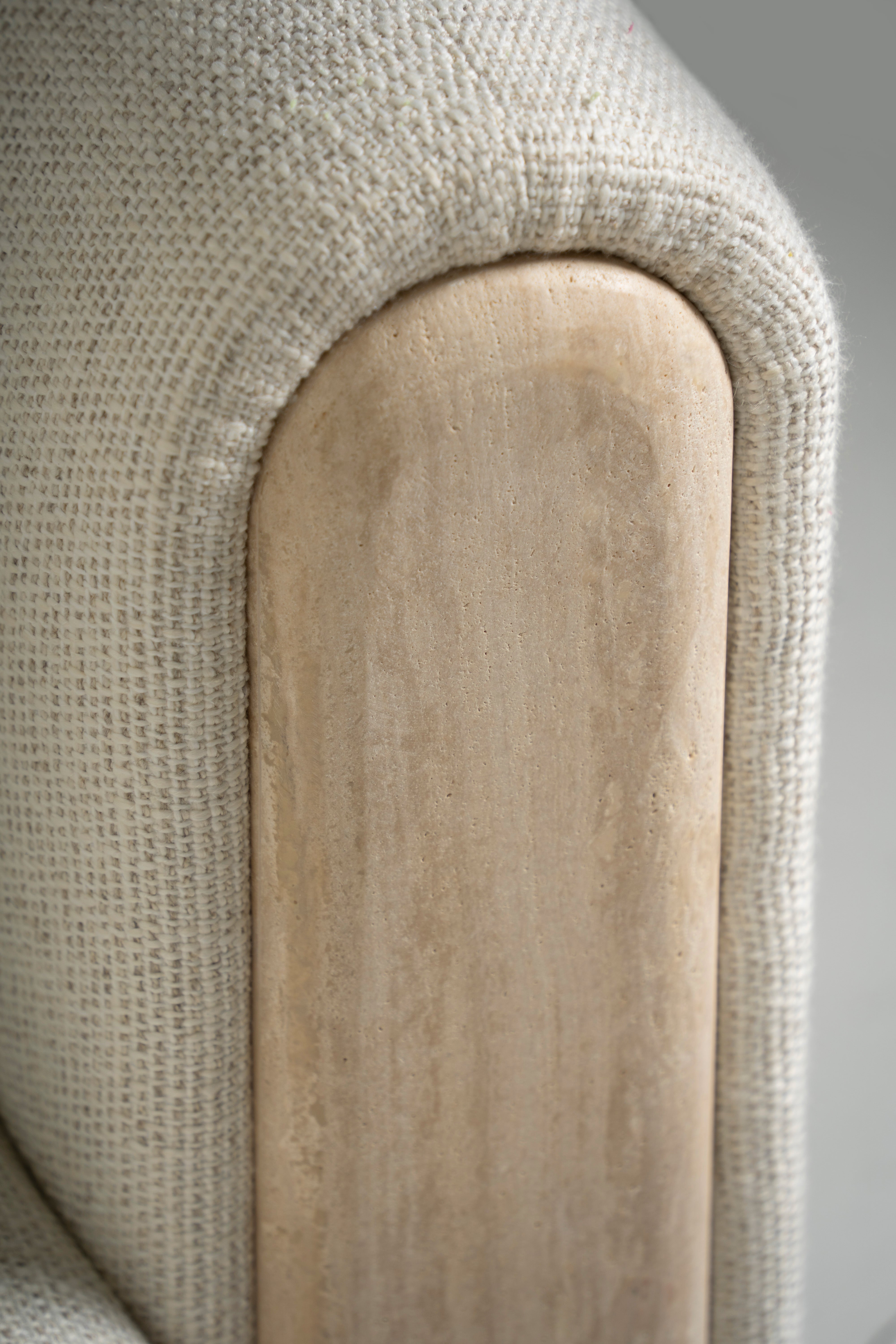 Tarida Arm Chair Travertin