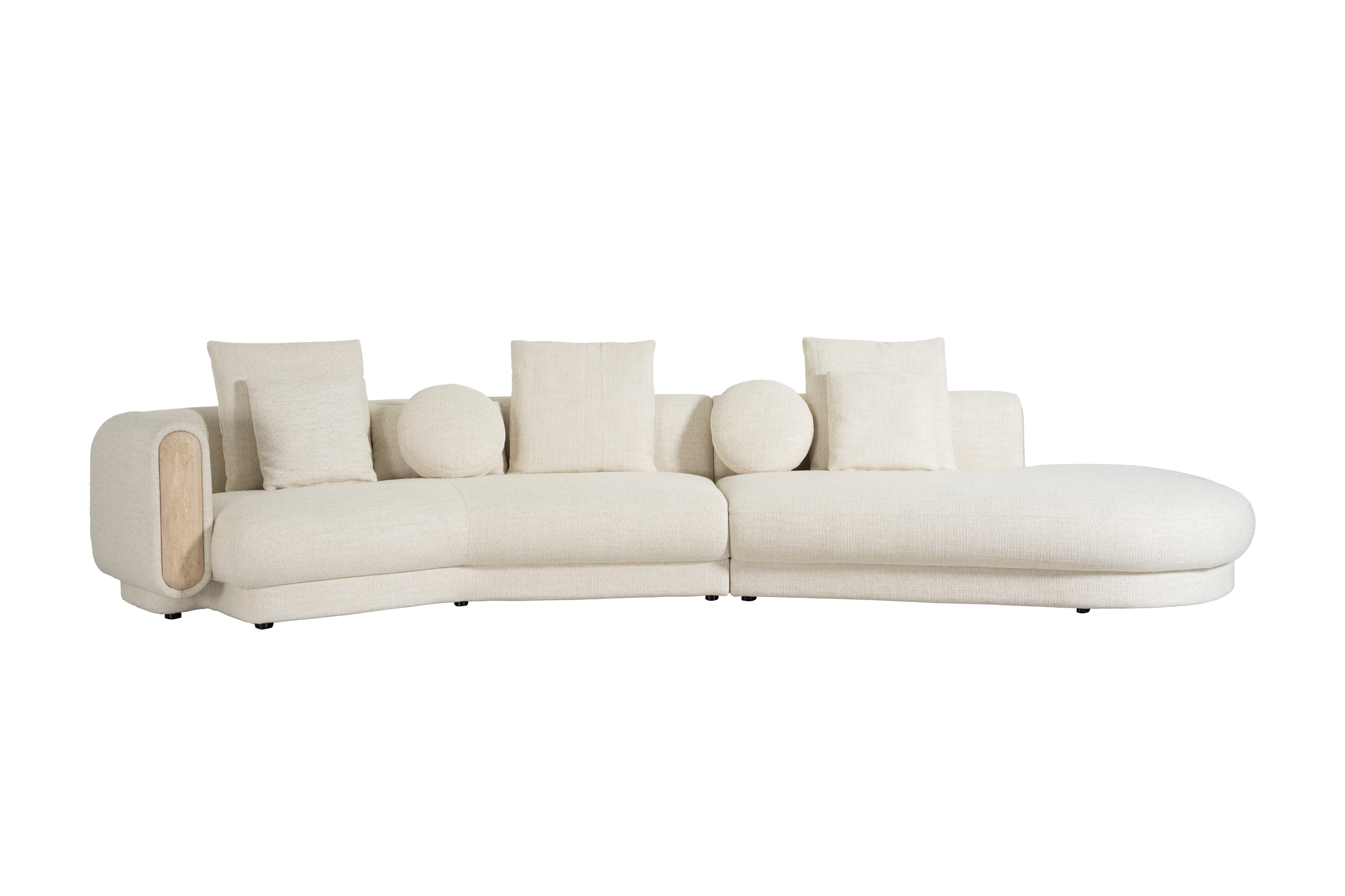 Tarida Sofa Left Arm Travertin 2P