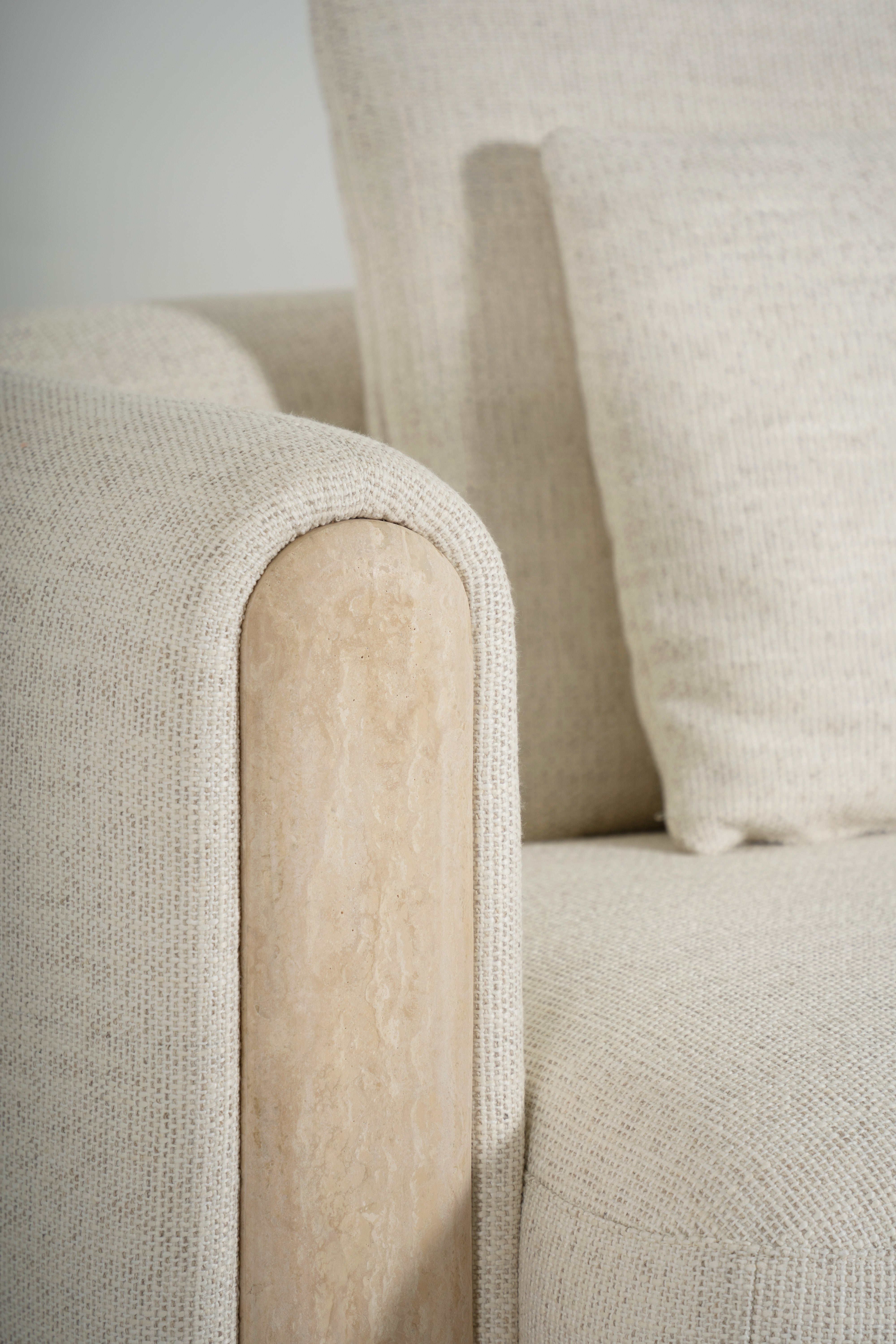Tarida Arm Chair Travertin