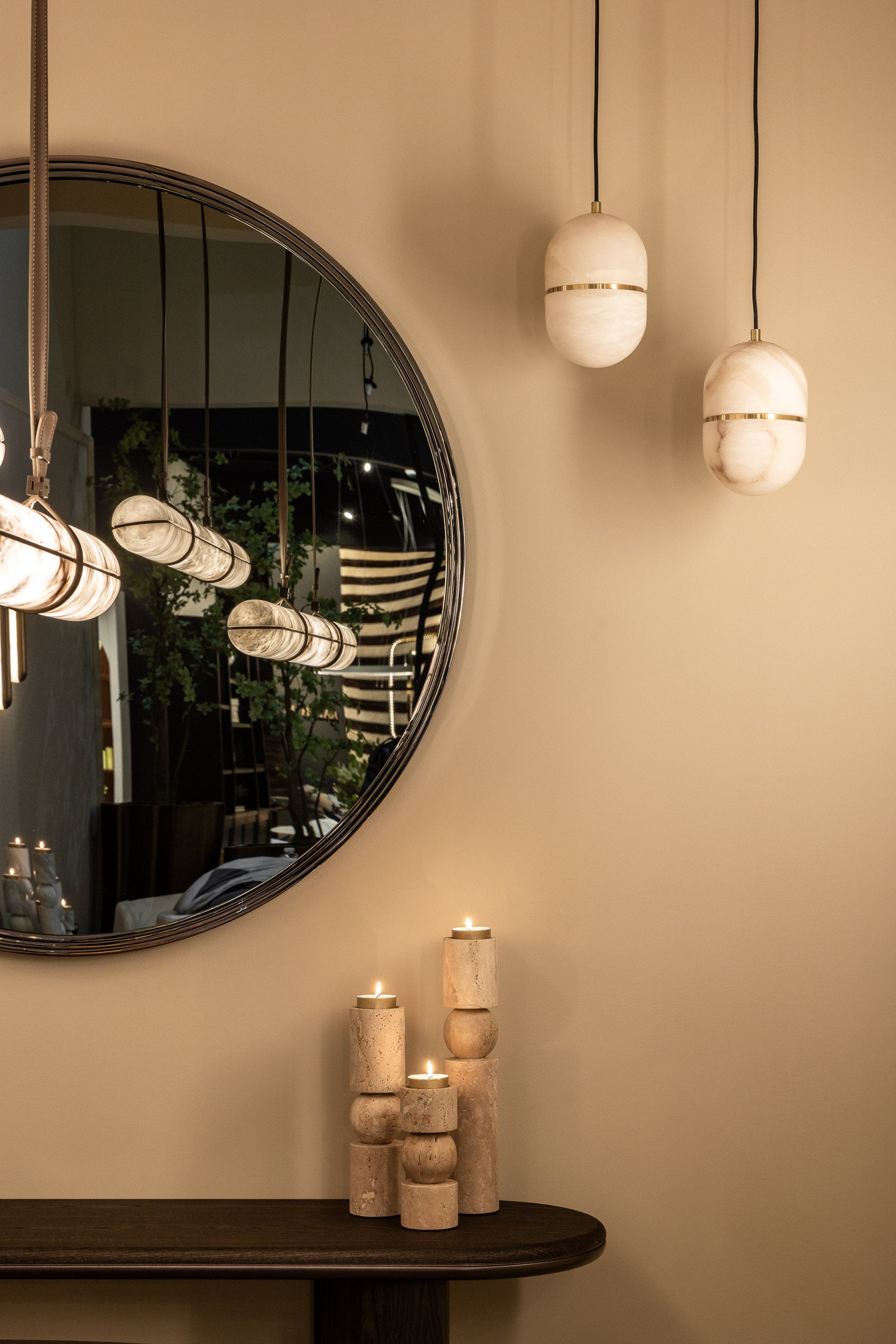 MIA Travertin Candle holder