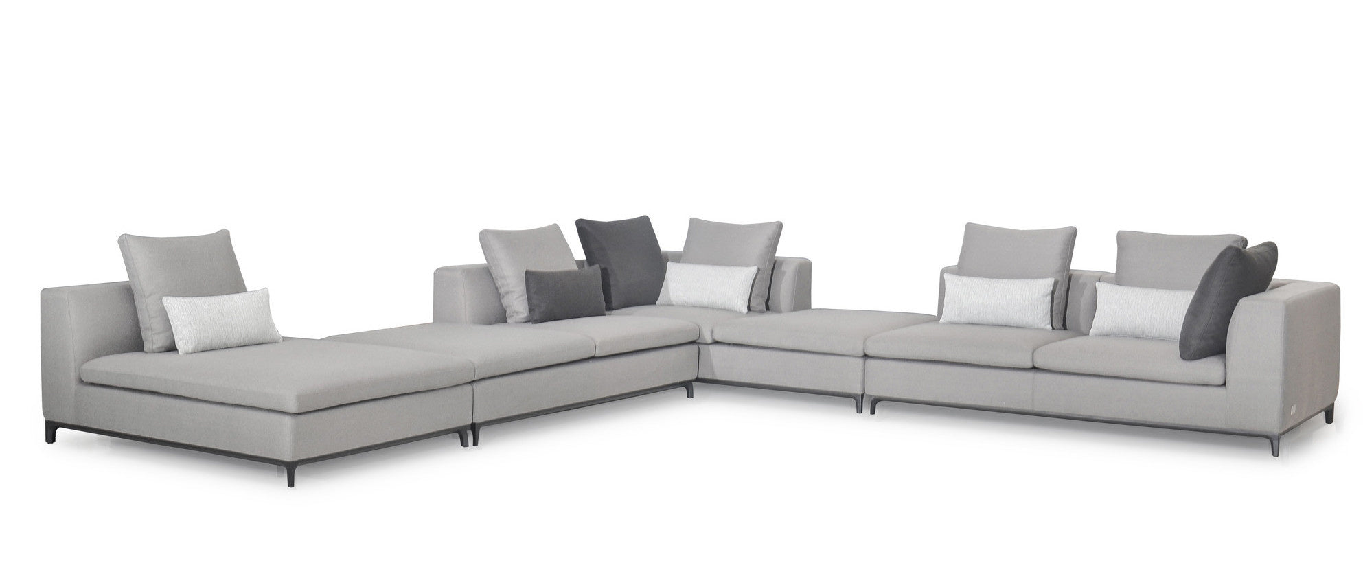 GIULIA Corner Sofa Mid Grey Hopsack