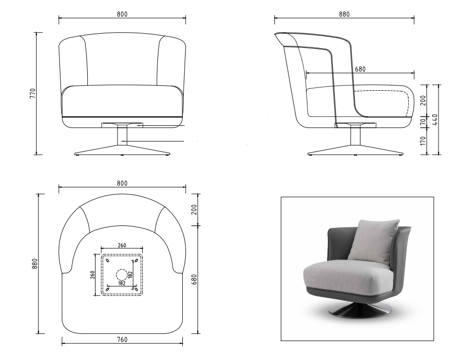 GREGORIO Swivel Chair
