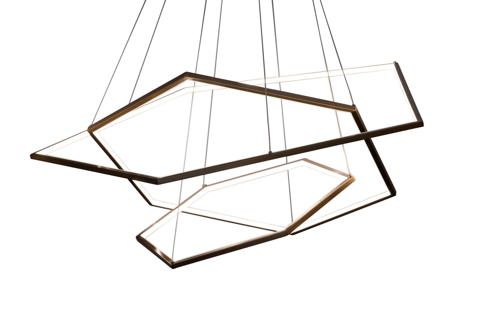 HALO HEXAGON Ceiling Light Brushed Copper