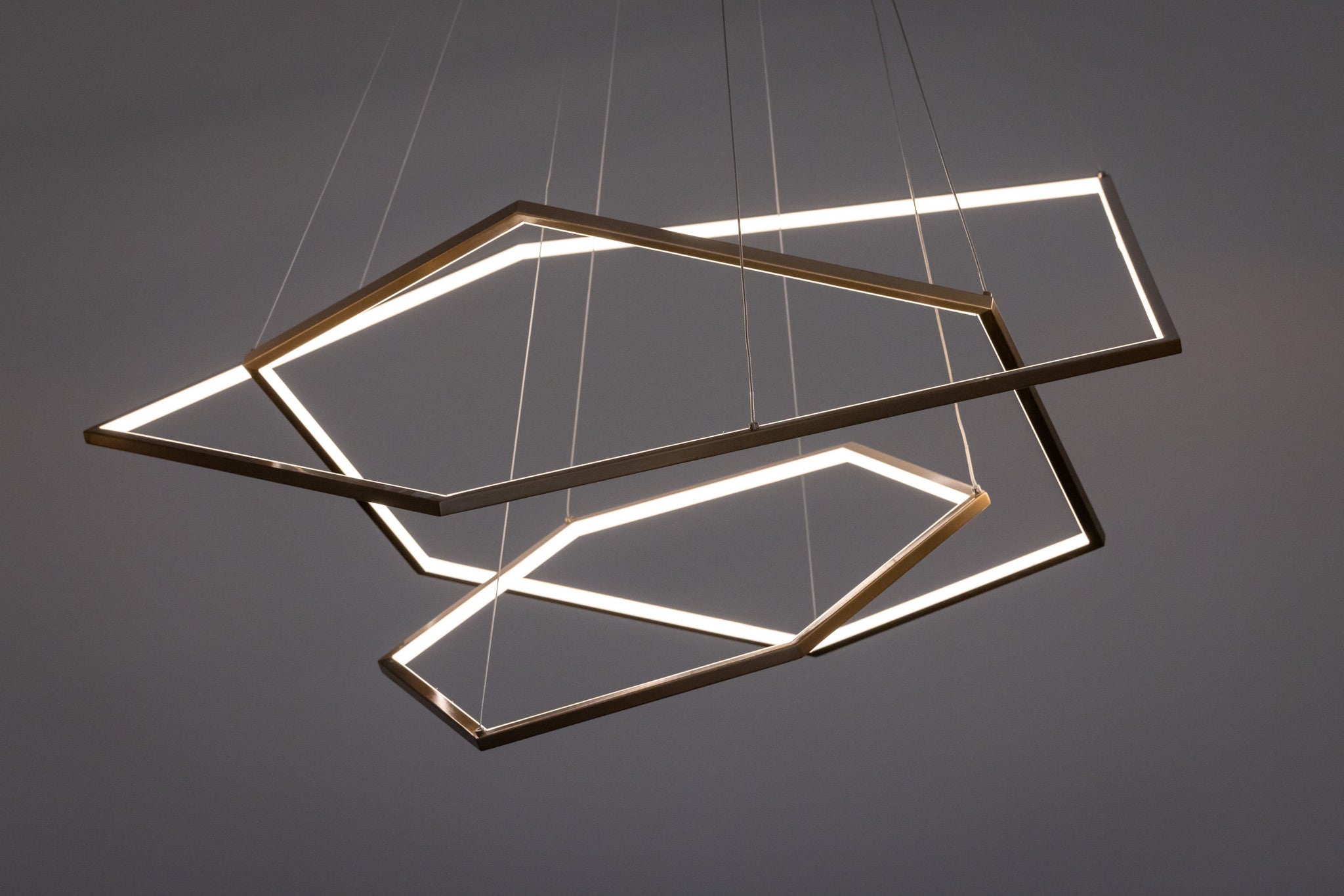 HALO HEXAGON Ceiling Light Brushed Copper
