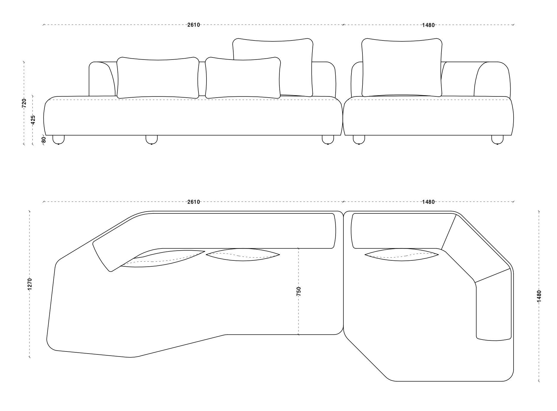 CAMILLE Sofa Lounge Right