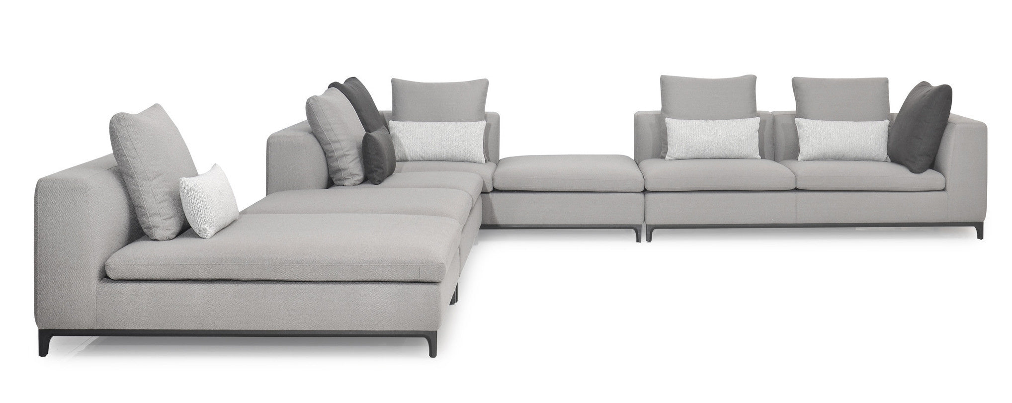 GIULIA Corner Sofa Mid Grey Hopsack