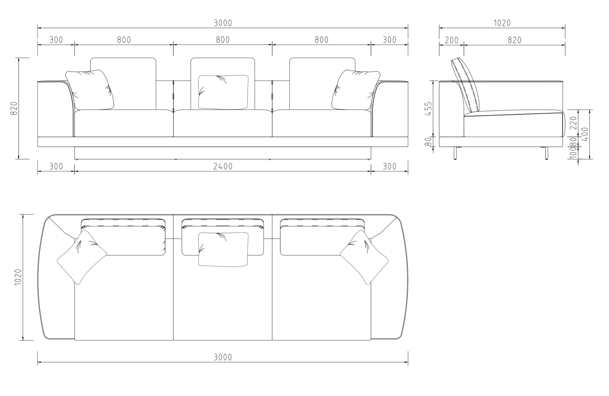 GREGORIO 4 Seater Sofa