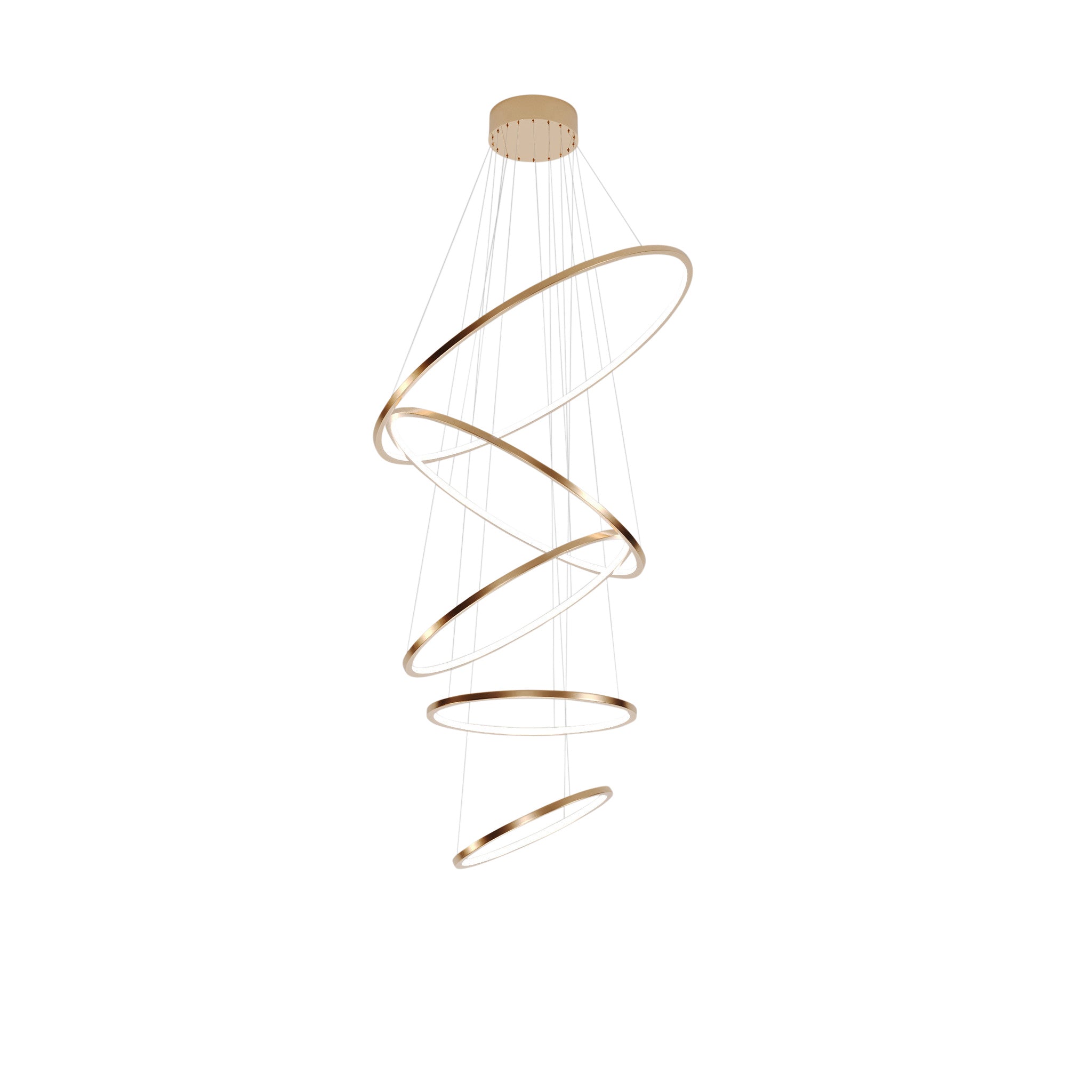HALO RING FIVE Ceiling Light Brushed Copper