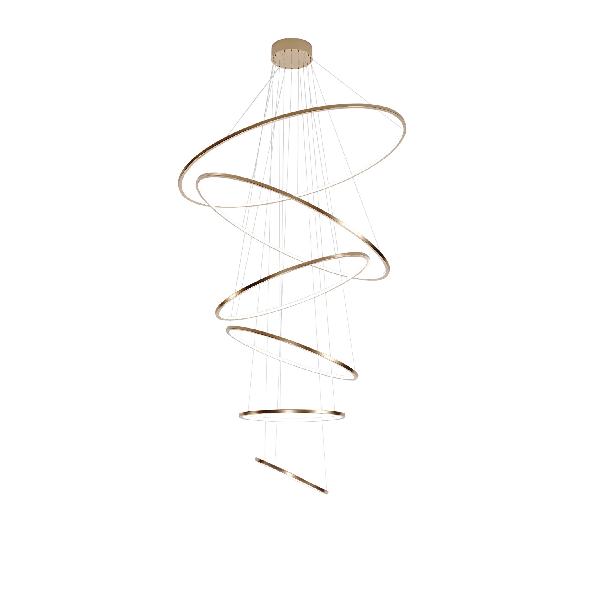 HALO RING SIX  Ceiling Light Brushed Copper