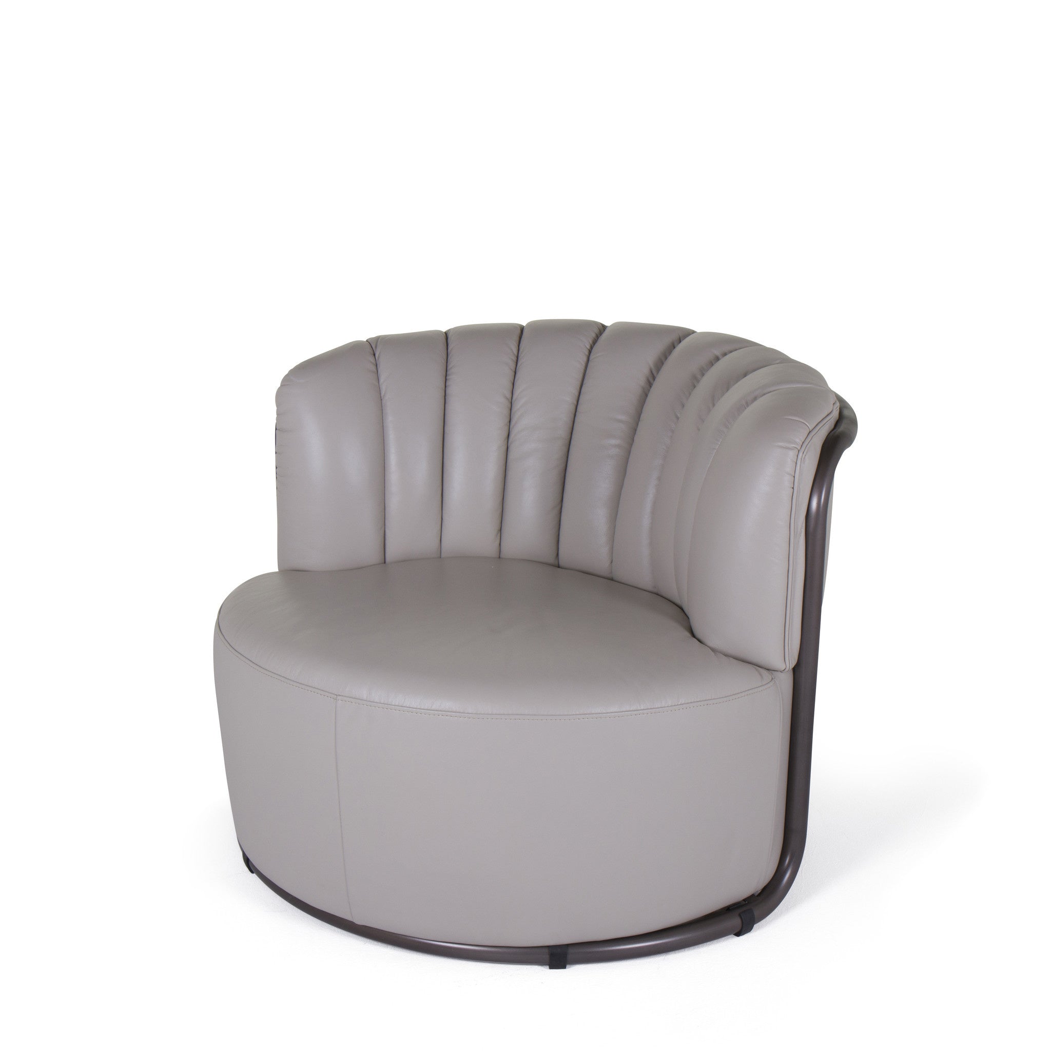 MONTI Arm Chair Cappuccino White Leather - outlet