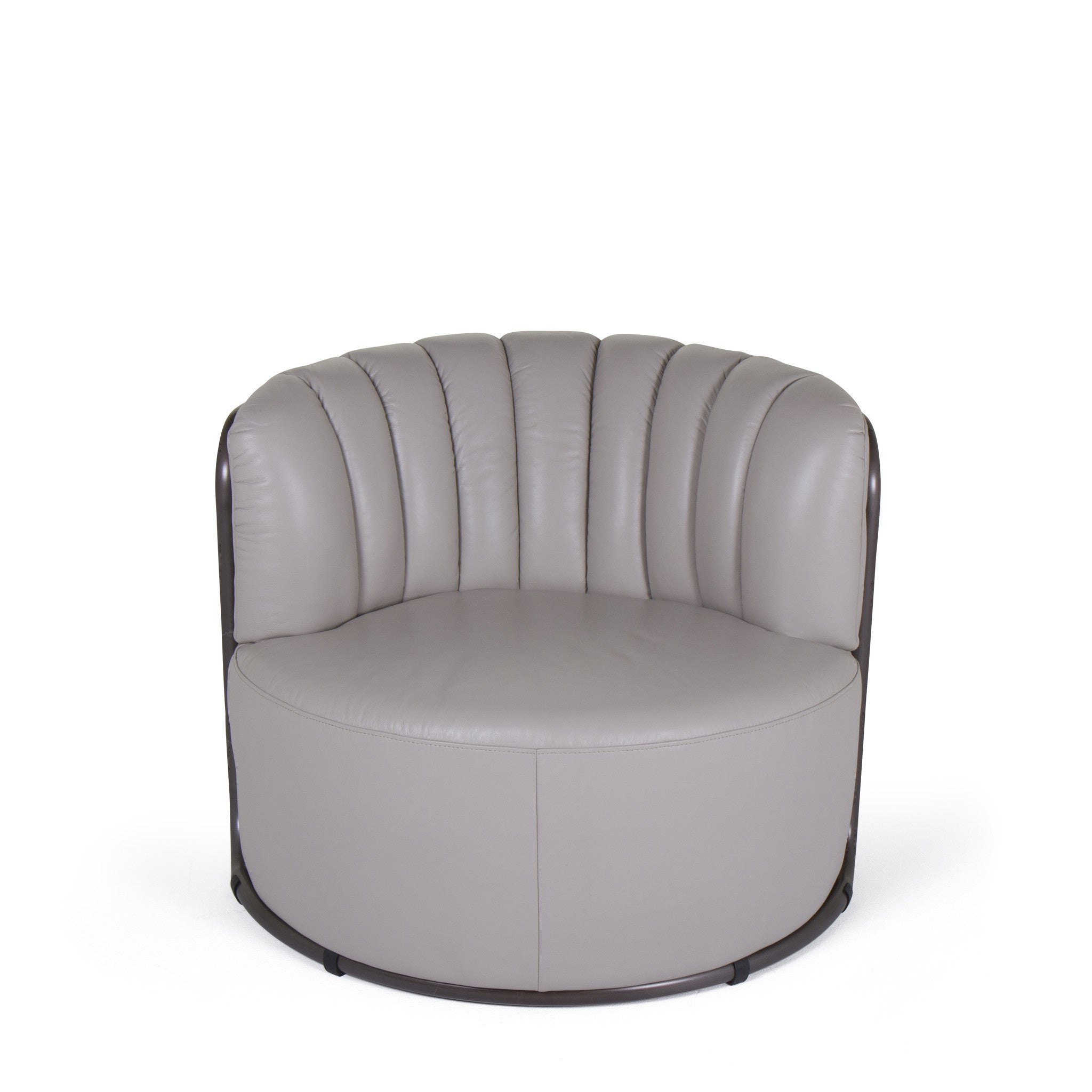 MONTI Arm Chair Cappuccino White Leather - outlet