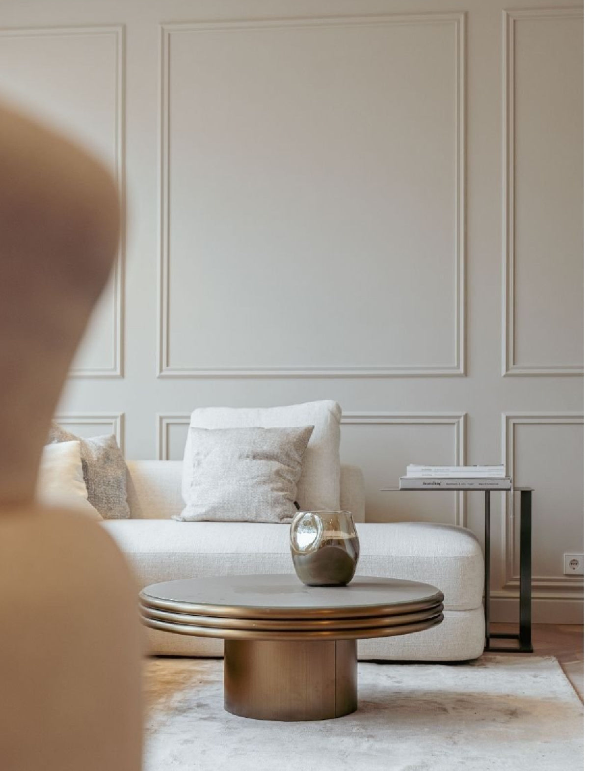 LAZIO Coffee Table Round Bronze Low
