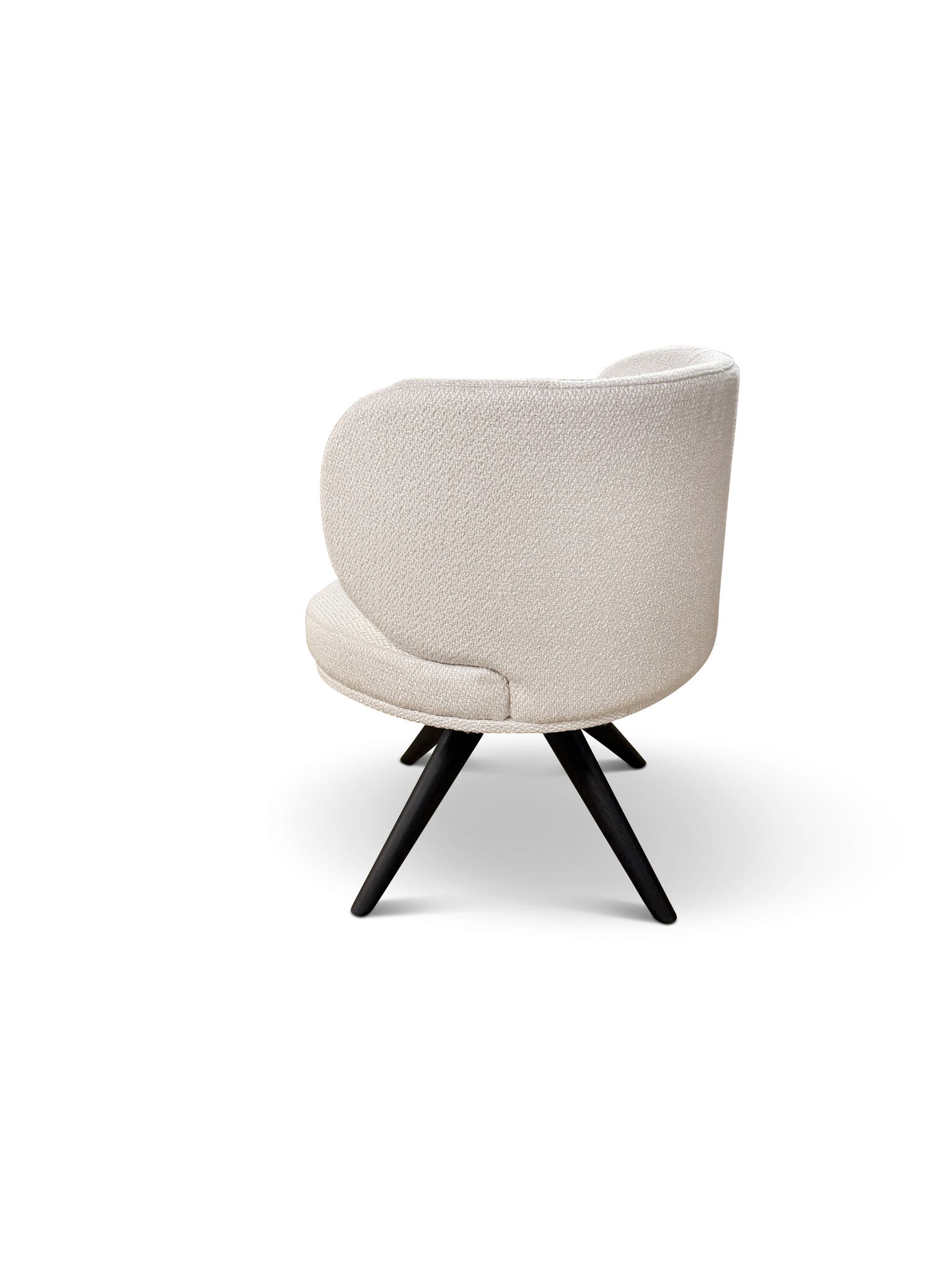 RICARDO Dining Swivel Chair White Beige