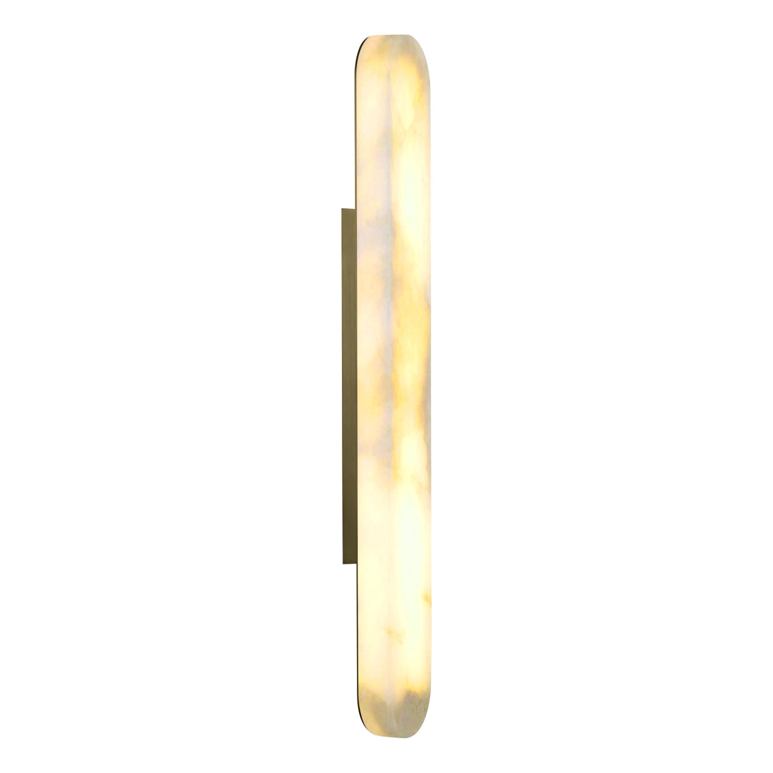 LIO Wall Light Alabaster Antique Brass