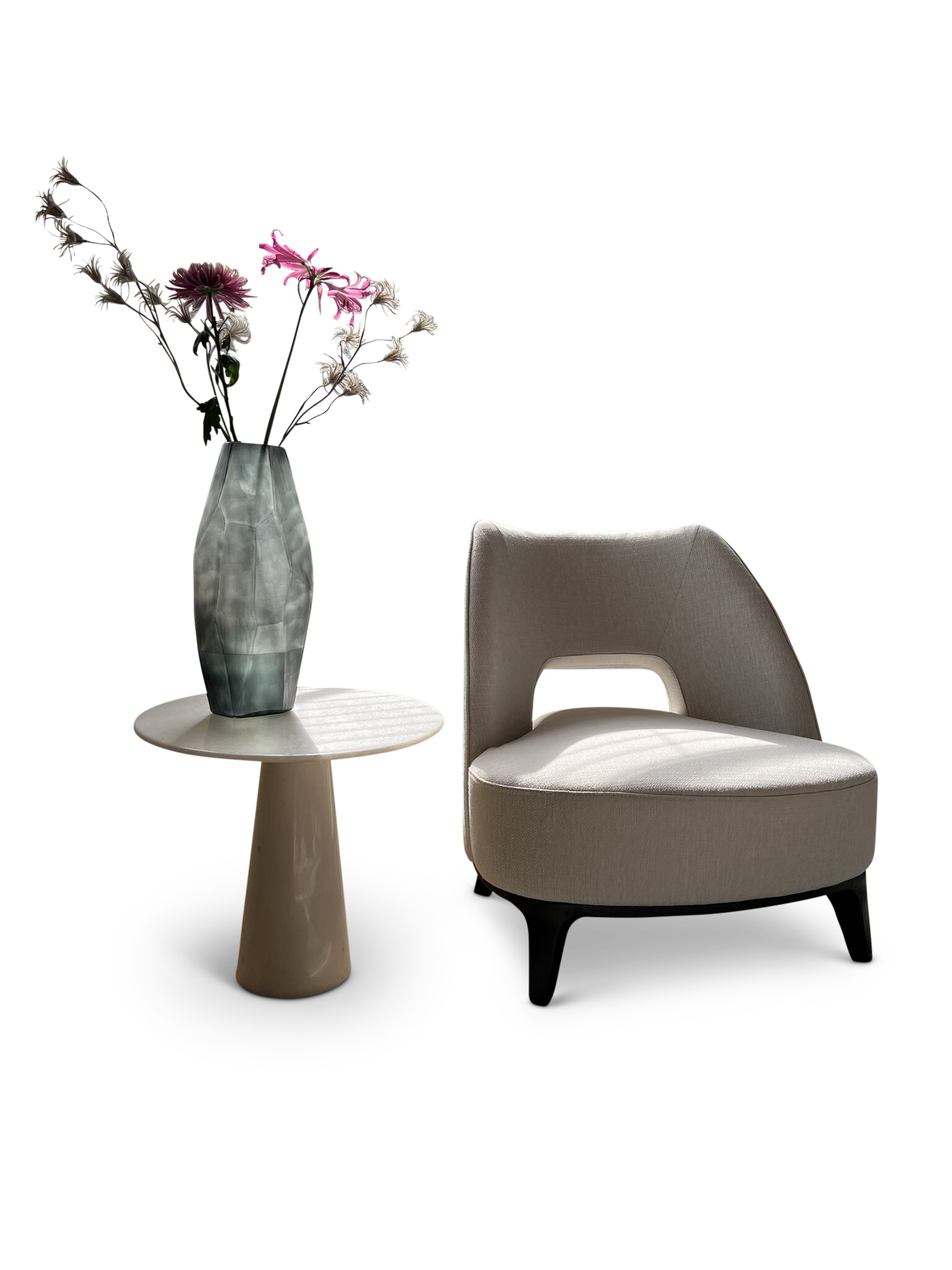 LIZZO Side Table White Marble