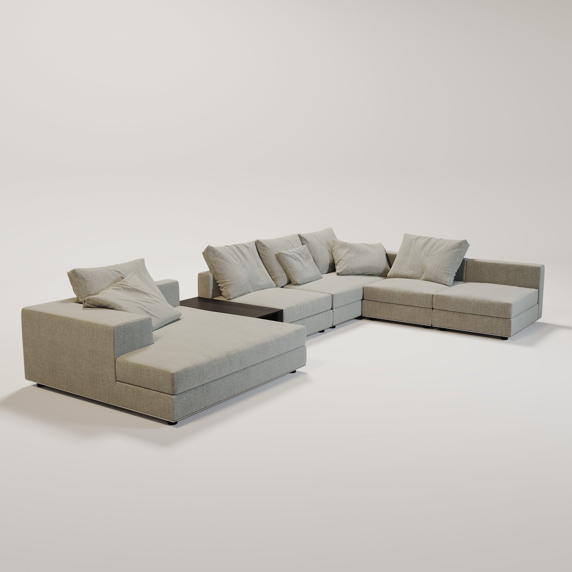 MASSIMO Sofa Grey Weave Fabric