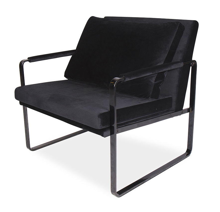 MILO Arm Chair Black Velvet