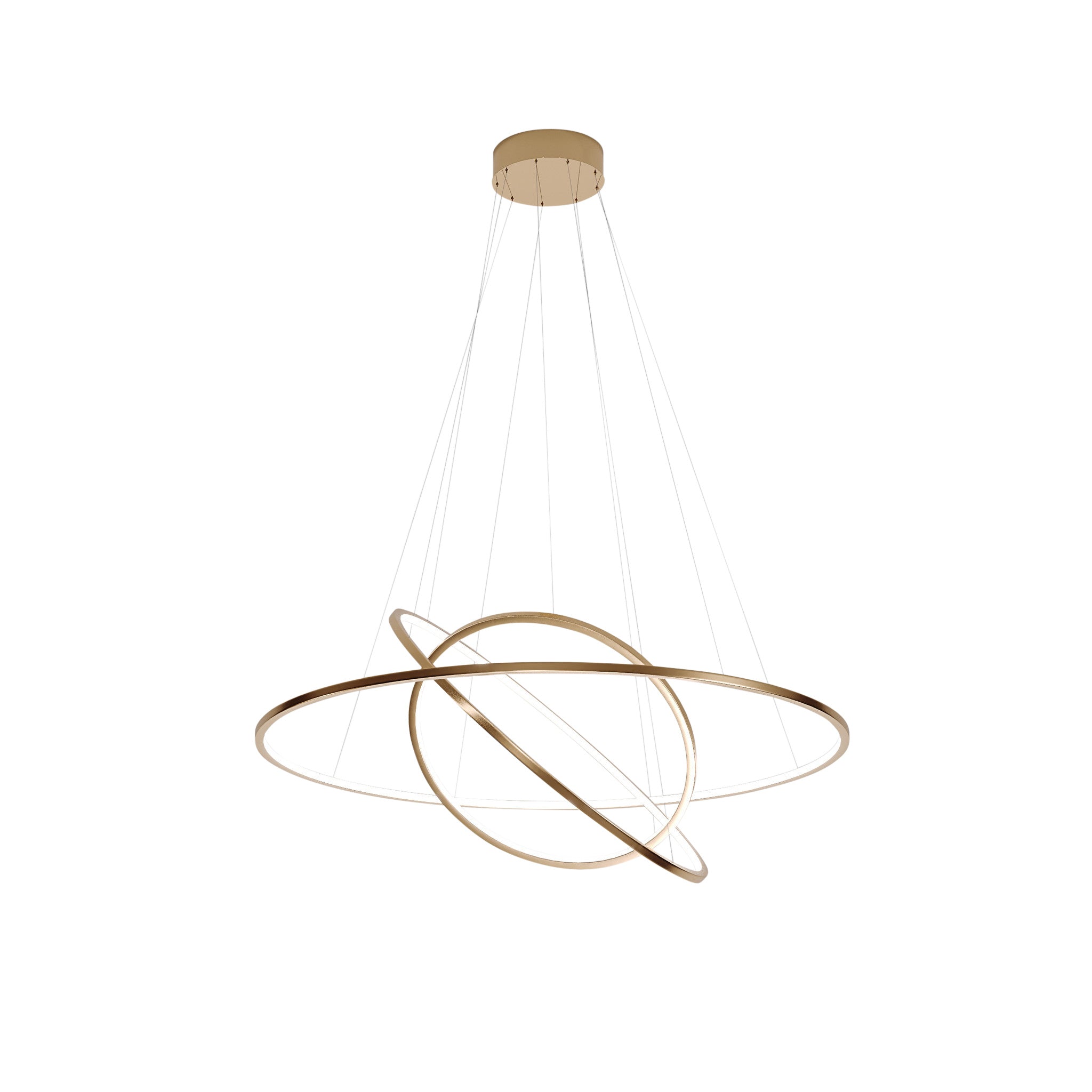 HALO RING THREE Ceiling Light Brushed Copper