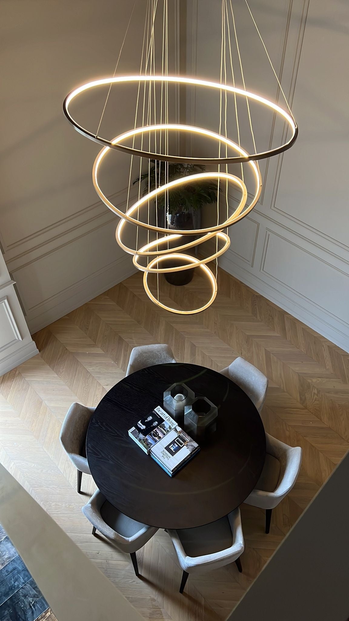 HALO RING FIVE Ceiling Light Brushed Copper