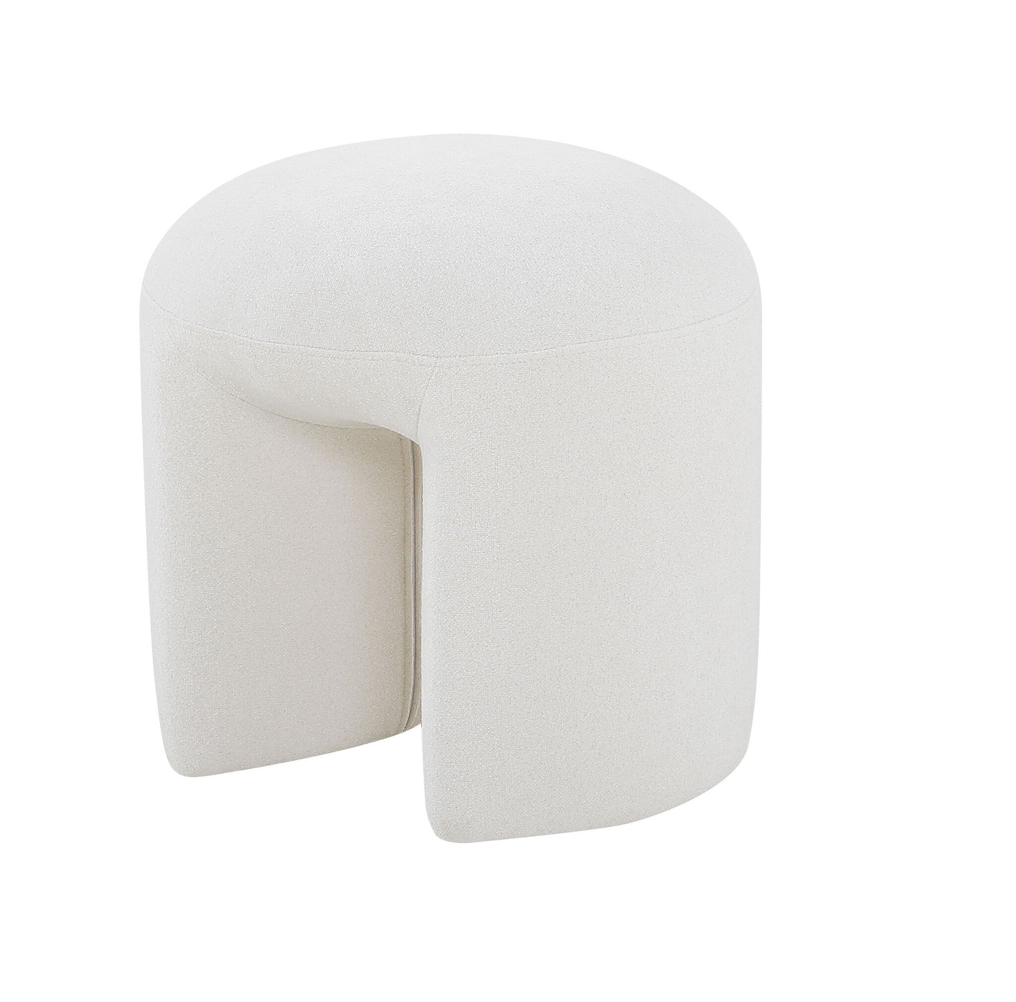 BRUNO Ottoman White Beige