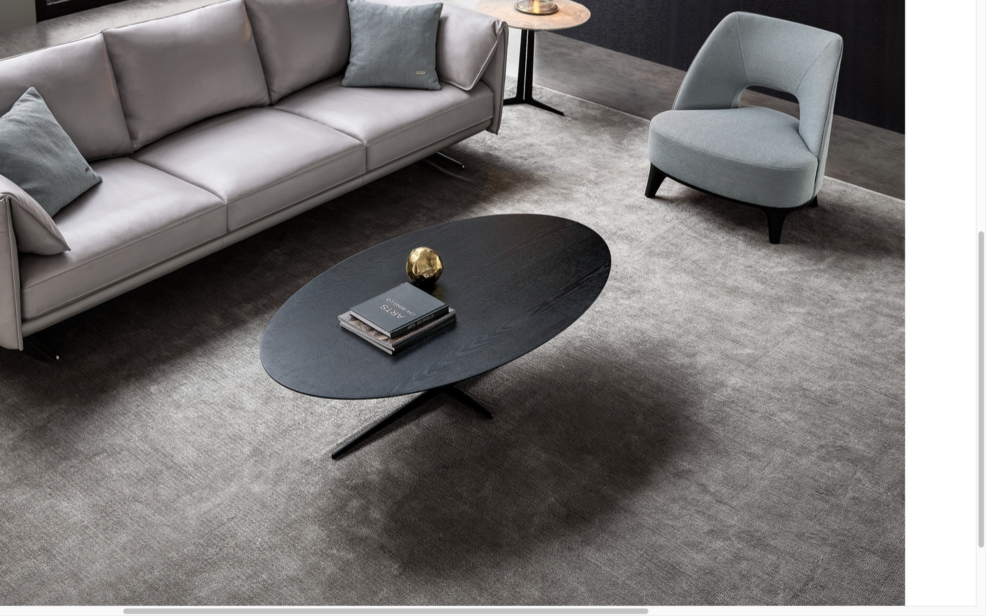 ENZO Coffee Table Charcoal Oak