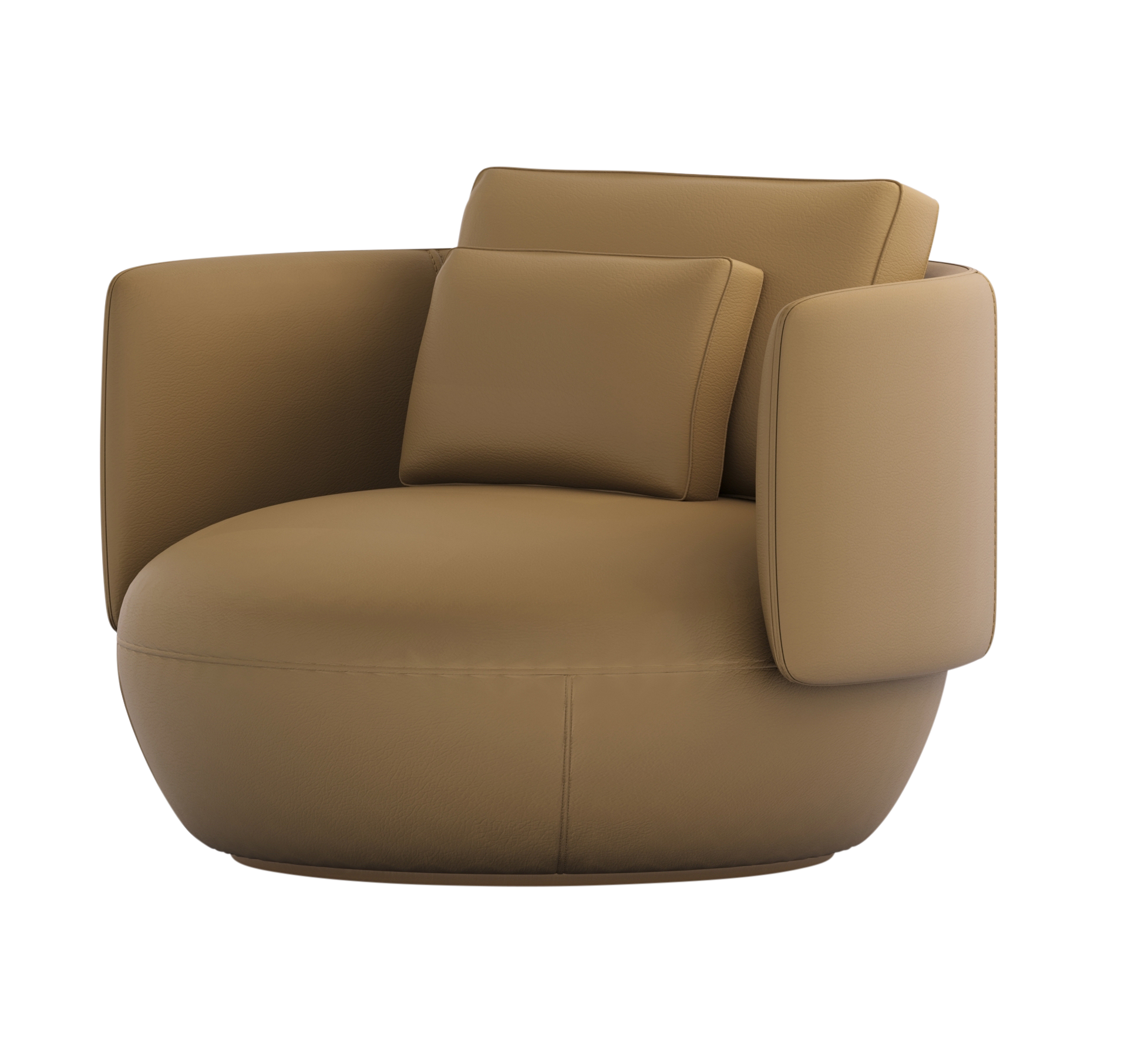 DANTE Arm Chair Full Leather Caramel