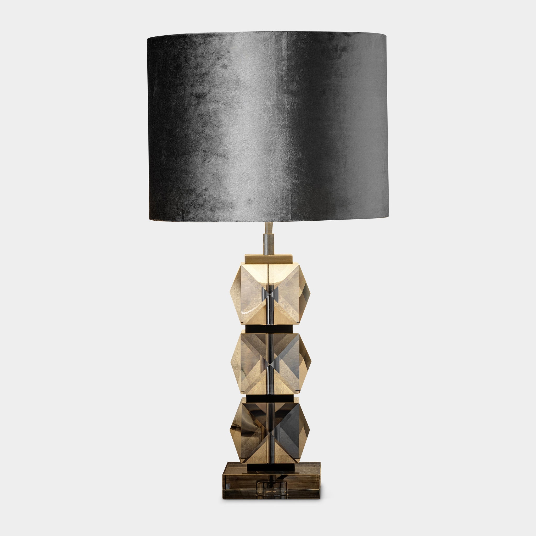 NEW YORK Table Lamp Smoke Glass